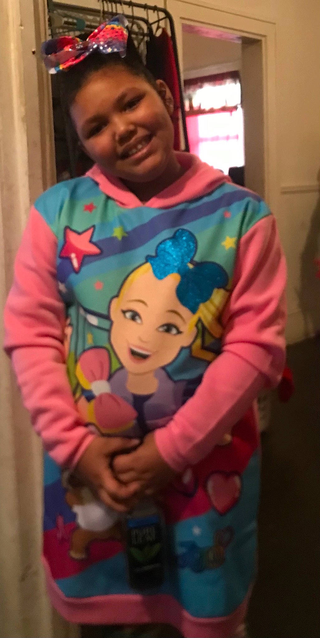 Savanna joined the competition — help win amazing prizes! art, cheek, child, cool, event, eye, fun, happy, headwear, joy, magenta, mouth, people, person, pink, room, sitting, sleeve, smile, t_shirt