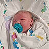 Elena joined the competition — help win amazing prizes! newborn, baby, pacifier, blanket, hospital, swaddled, infant, cute, sleepy, child, bed, pattern, duck, white, colorful, soft, resting, wrapped, young, healthcare