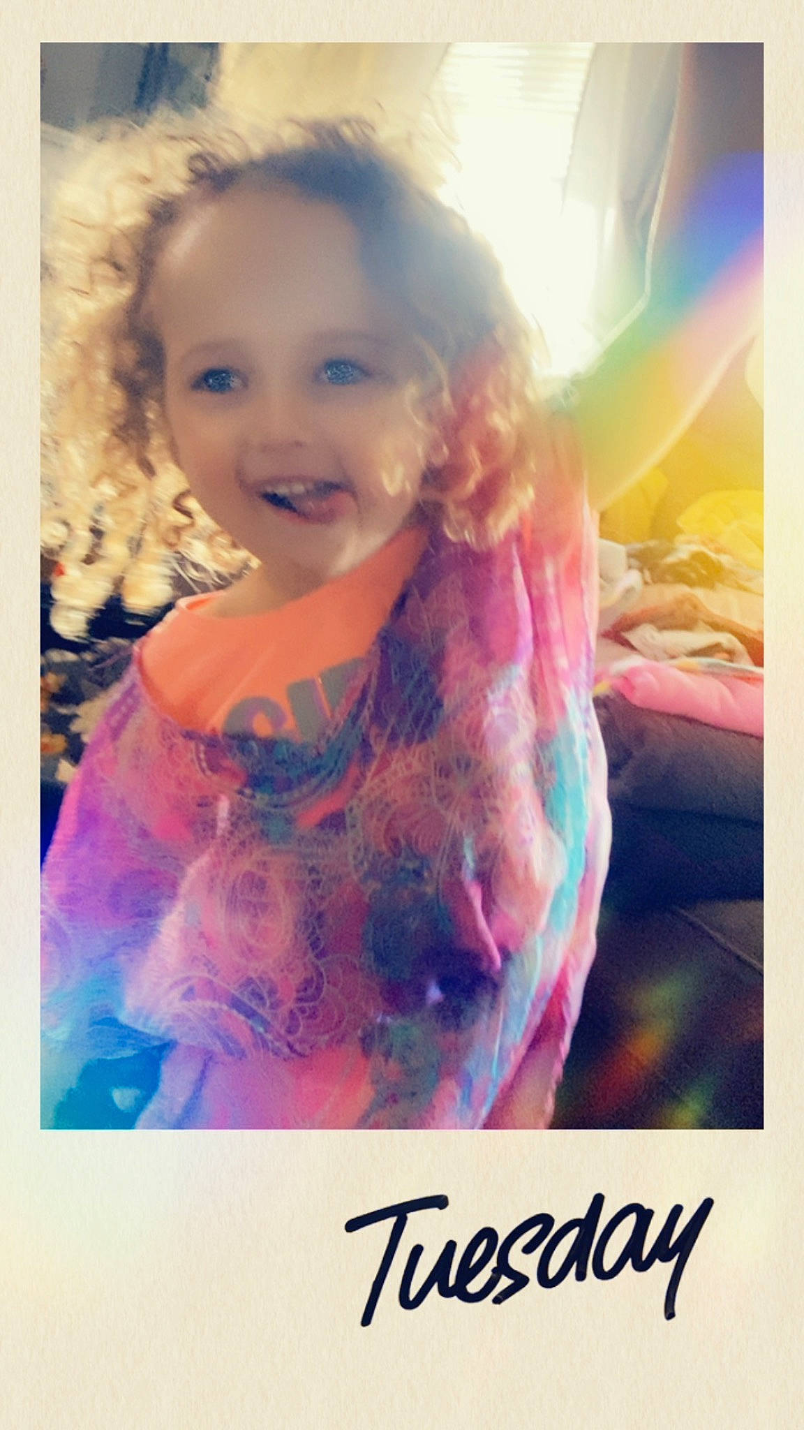 Penelope is registered to the contest to win money with this photo: blond, brown_hair, child, cloud, cool, electric_blue, face, flash_photography, fun, happy, iris, joy, long_hair, magenta, pattern, people_in_nature, person, photo_caption, room, sky