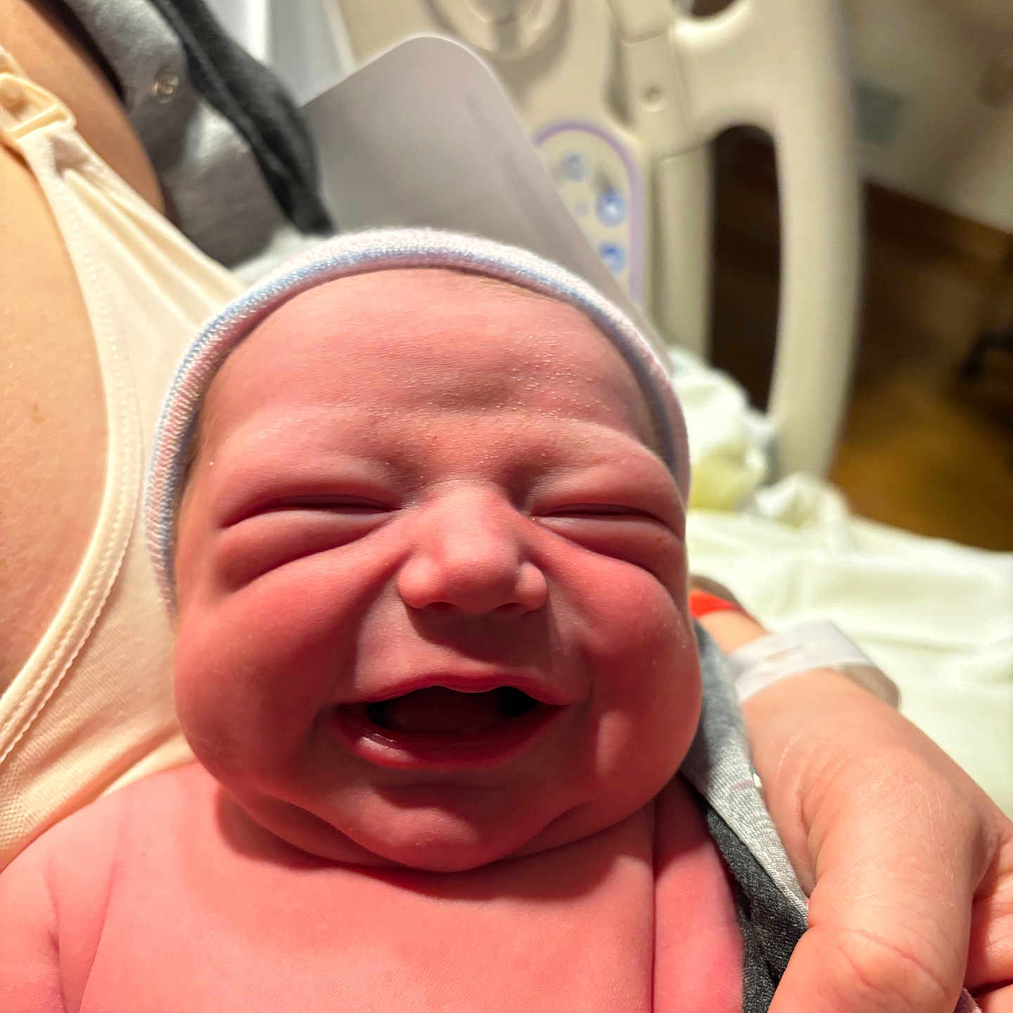 Luca joined the competition — help win amazing prizes! accessories, architecture, baby, bodypart, building, childbirth, clothing, face, finger, glove, hand, hat, head, hospital, jewelry, newborn, person, photography, portrait, wrist