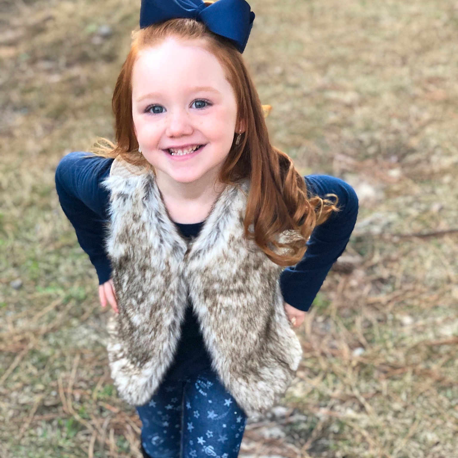 Remington is registered to the contest to win money with this photo: cap, child, child_model, clothing, costume_accessory, design, facial_expression, fashion_accessory, fur, happy, headband, headgear, joy, outerwear, pattern, person, photography, play, portrait_photography, smile