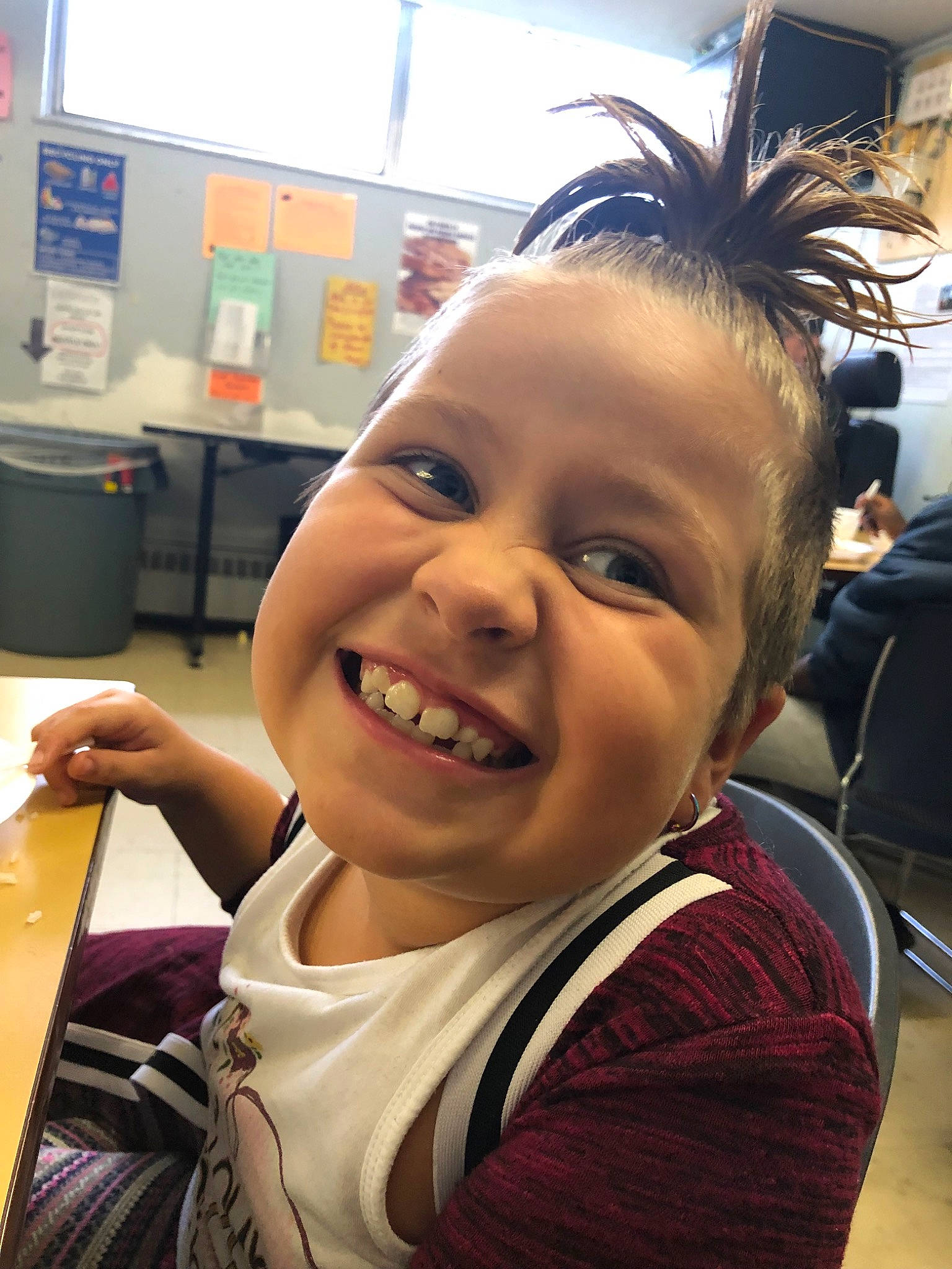 Heather is registered to the contest to win money with this photo: child, chin, ear, eyebrow, face, facial_expression, forehead, fun, hair, hairstyle, happy, head, joy, laugh, mouth, nose, person, photography, selfie, smile