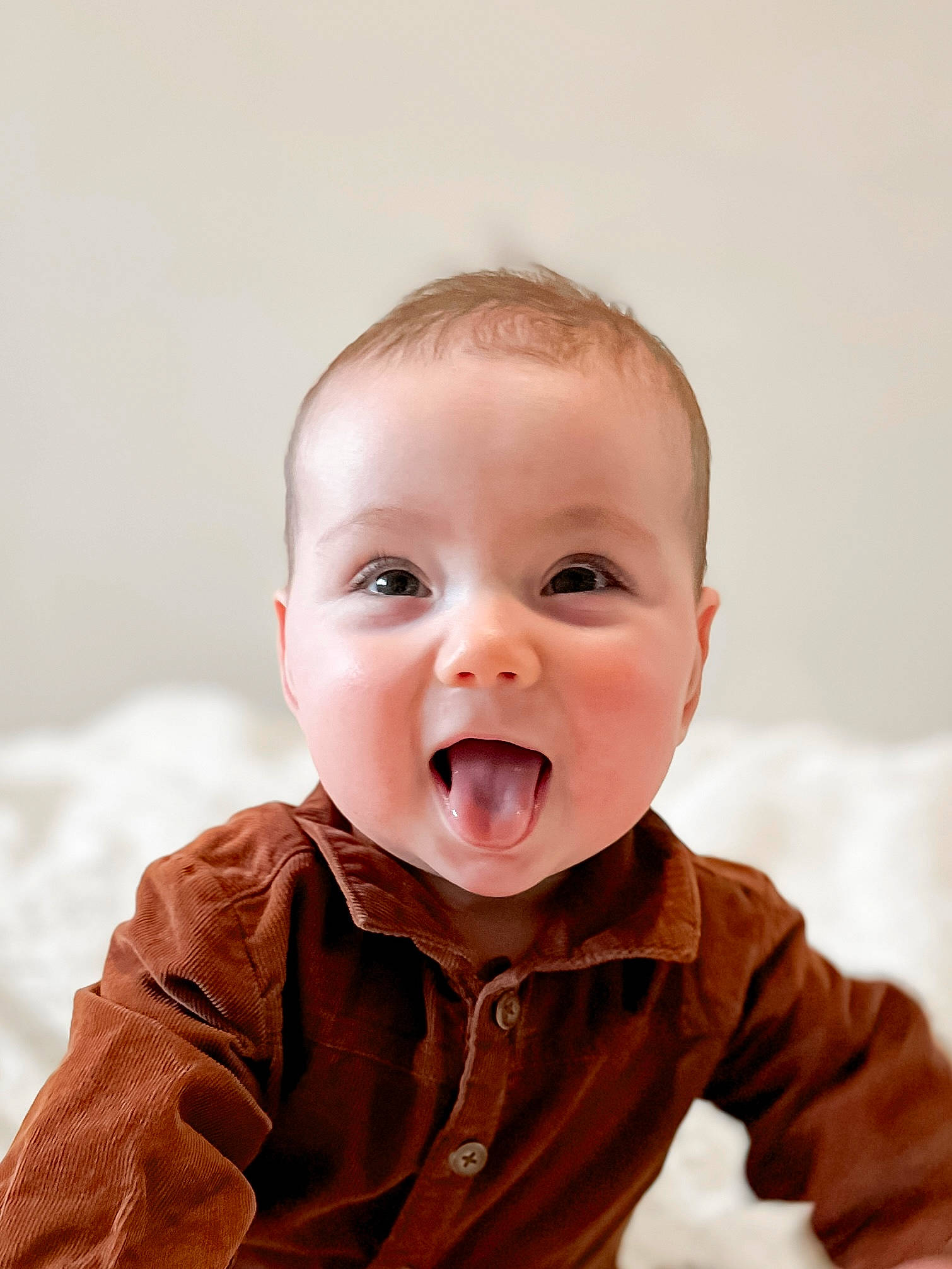 Harrison joined the competition — help win amazing prizes! baby, baby_toddler_clothing, cheek, child, collar, comfort, eye, eyelash, flash_photography, fun, gesture, happy, human_body, iris, mouth, nose, person, skin, sleeve, smile