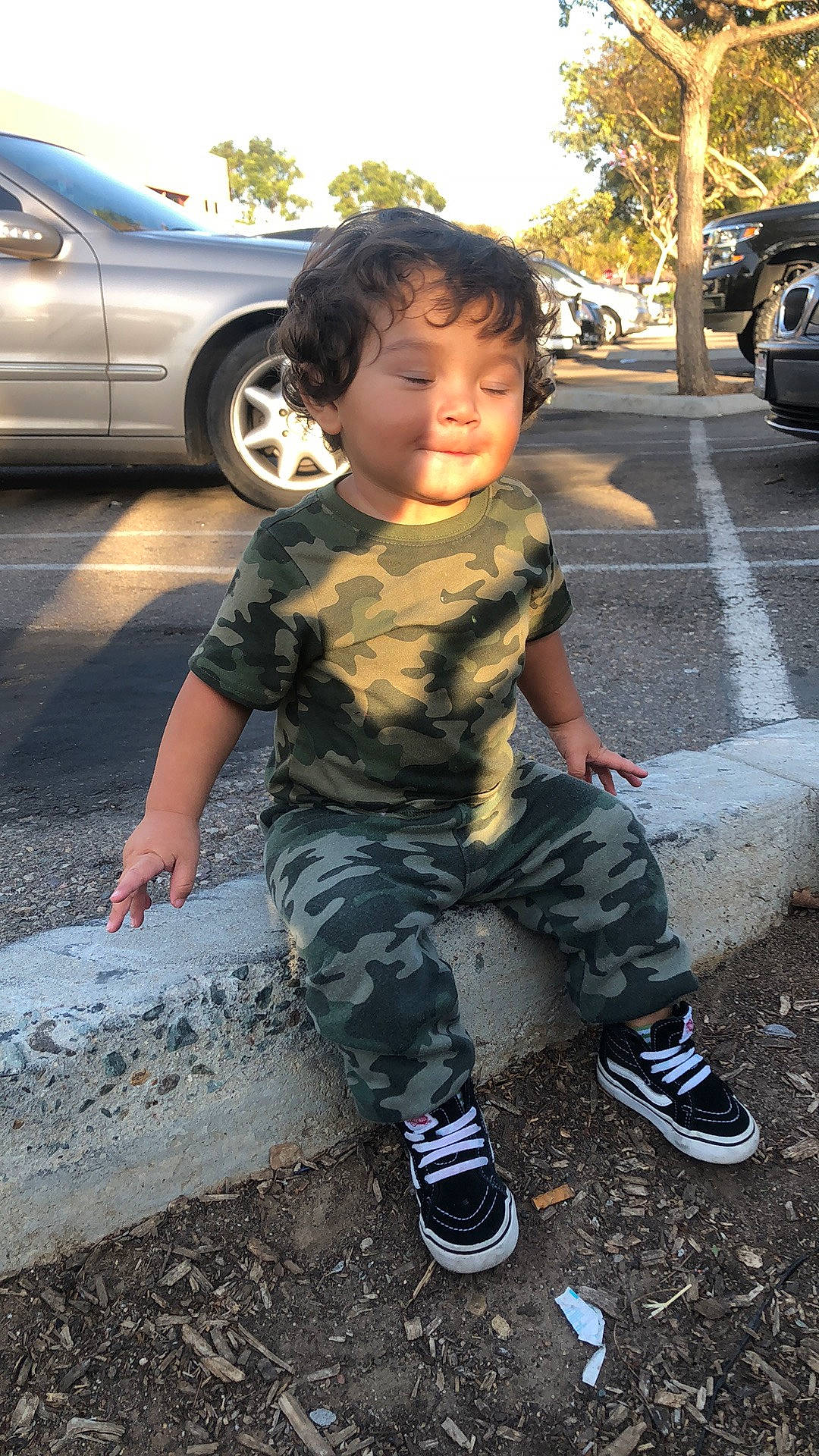 Ayden joined the competition — help win amazing prizes! alloy_wheel, asphalt, athletic_shoe, auto_part, automotive_tire, automotive_wheel_system, camouflage, cool, eye, fender, footwear, full_size_car, luxury_vehicle, military_camouflage, mouth, person, rim, shoe, sneakers, t_shirt
