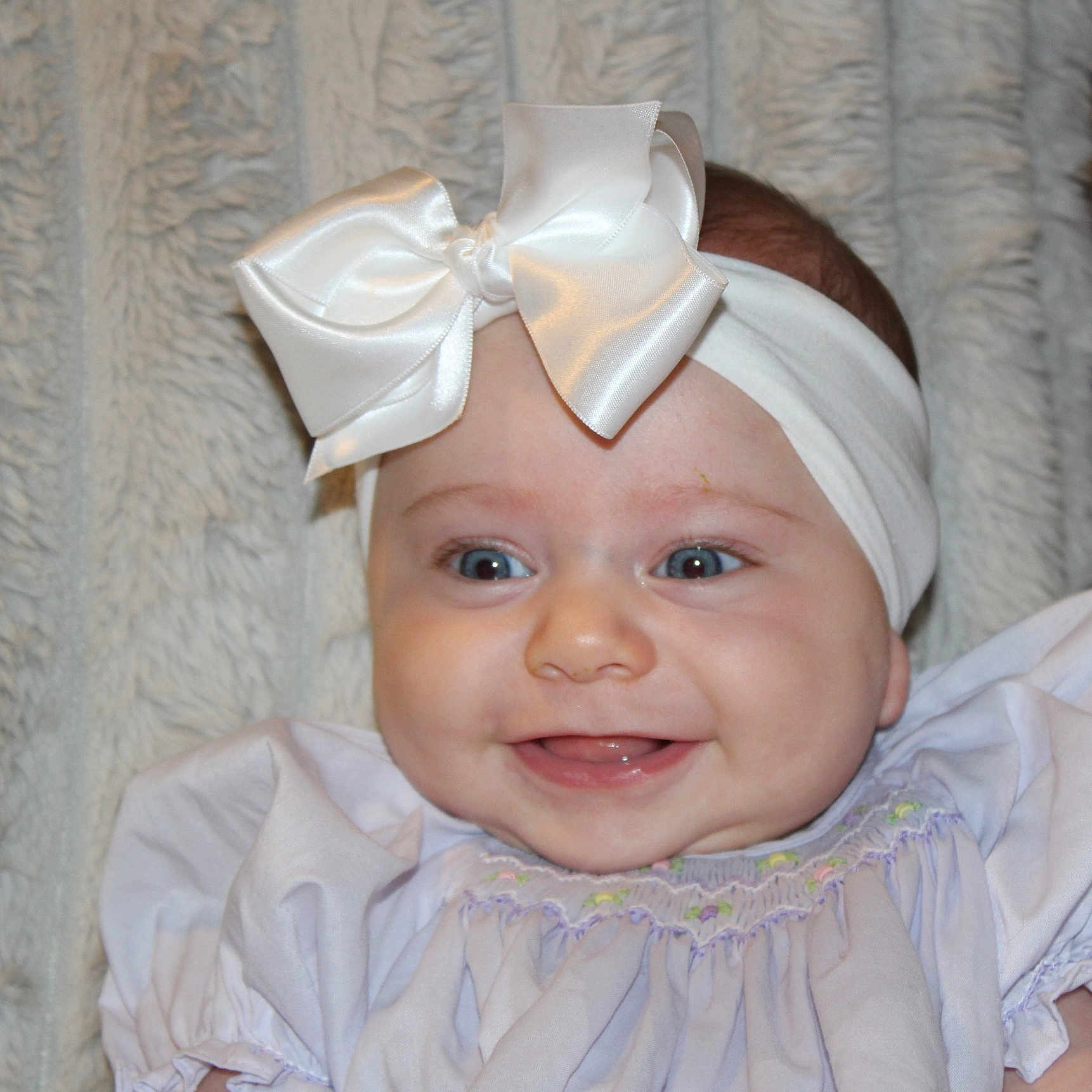 Aurora joined the competition — help win amazing prizes! accessories, baby, bonnet, bowtie, clothing, dress, face, formalwear, hat, head, headband, newborn, person, photography, portrait, tie