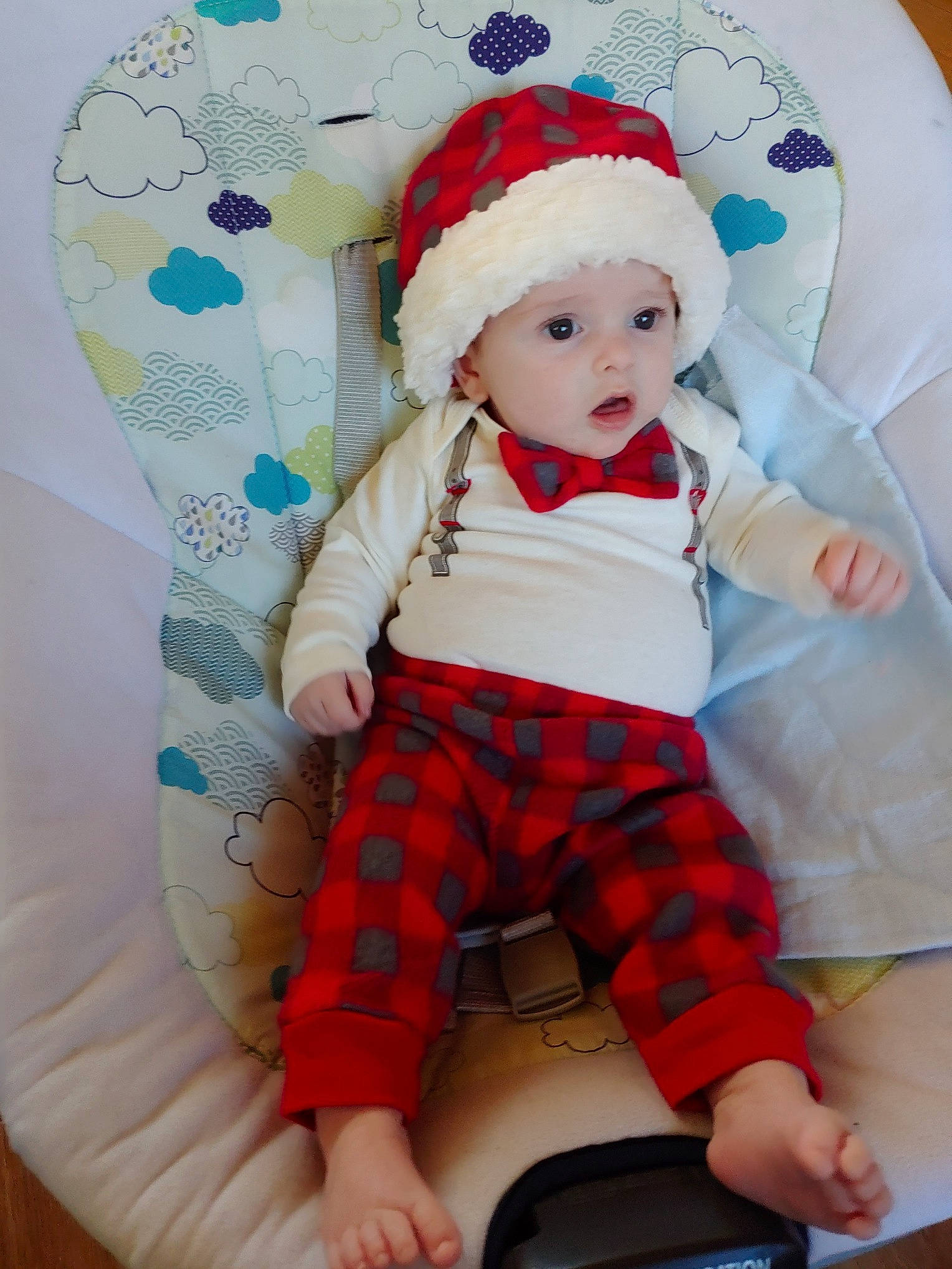 Coleman is registered to the contest to win money with this photo: baby, cheek, child, doll, headgear, headwear, pattern, person, textile, toddler, toy