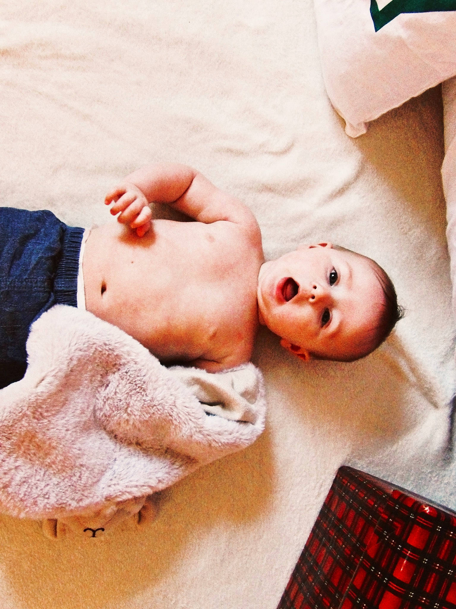 Eleskar joined the competition — help win amazing prizes! baby, baby_toddler_clothing, beauty, child, comfort, finger, foot, human_leg, joint, linens, nail, neck, pattern, person, pink, plaid, red, skin, tartan, textile