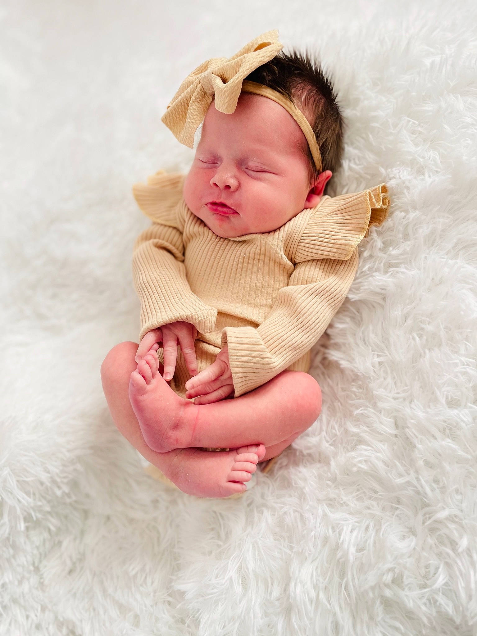 Harper joined the competition — help win amazing prizes! arm, baby, baby_toddler_clothing, barefoot, cheek, comfort, eye, flash_photography, flooring, fur, gesture, happy, linens, lip, person, pink, skin, sleeve, stomach, textile