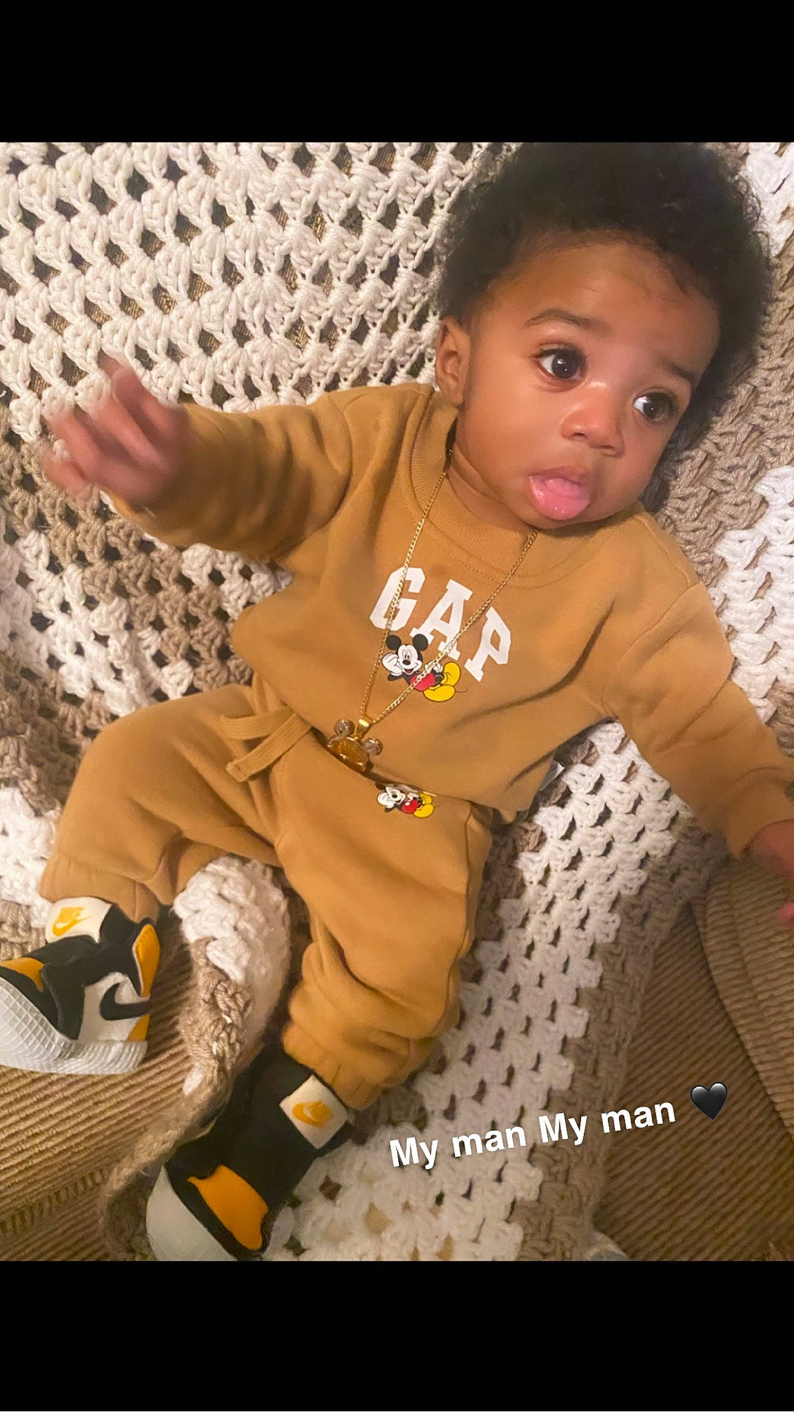 Loyal joined the competition — help win amazing prizes! baby, baby_toddler_clothing, child, face, flash_photography, flooring, fun, happy, head, human_leg, outerwear, pattern, person, play, sitting, sleeve, sock, sportswear, surprise, t_shirt