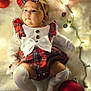 Emaellis joined the competition — help win amazing prizes! baby, child, christmas_lights, chubby_cheeks, cute, festive, headband, holiday, holiday_decor, indoors, infant, ornaments, plaid, portrait, red_bow, smiling, socks, soft_lighting, toddler, white_blanket