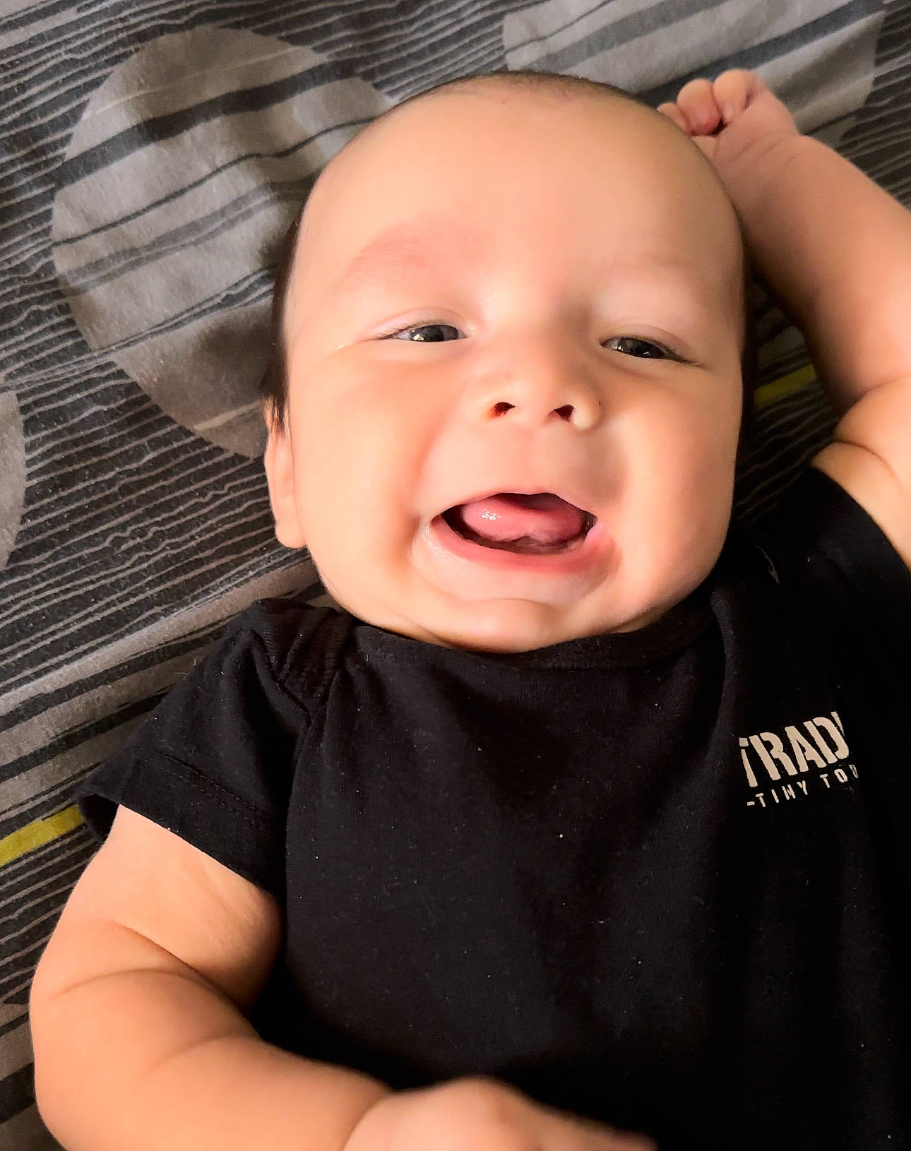 Deàgan joined the competition — help win amazing prizes! baby, baby_toddler_clothing, cheek, chin, eye, eyelash, finger, flash_photography, gesture, happy, iris, lip, mouth, neck, nose, person, skin, sleeve, smile, standing