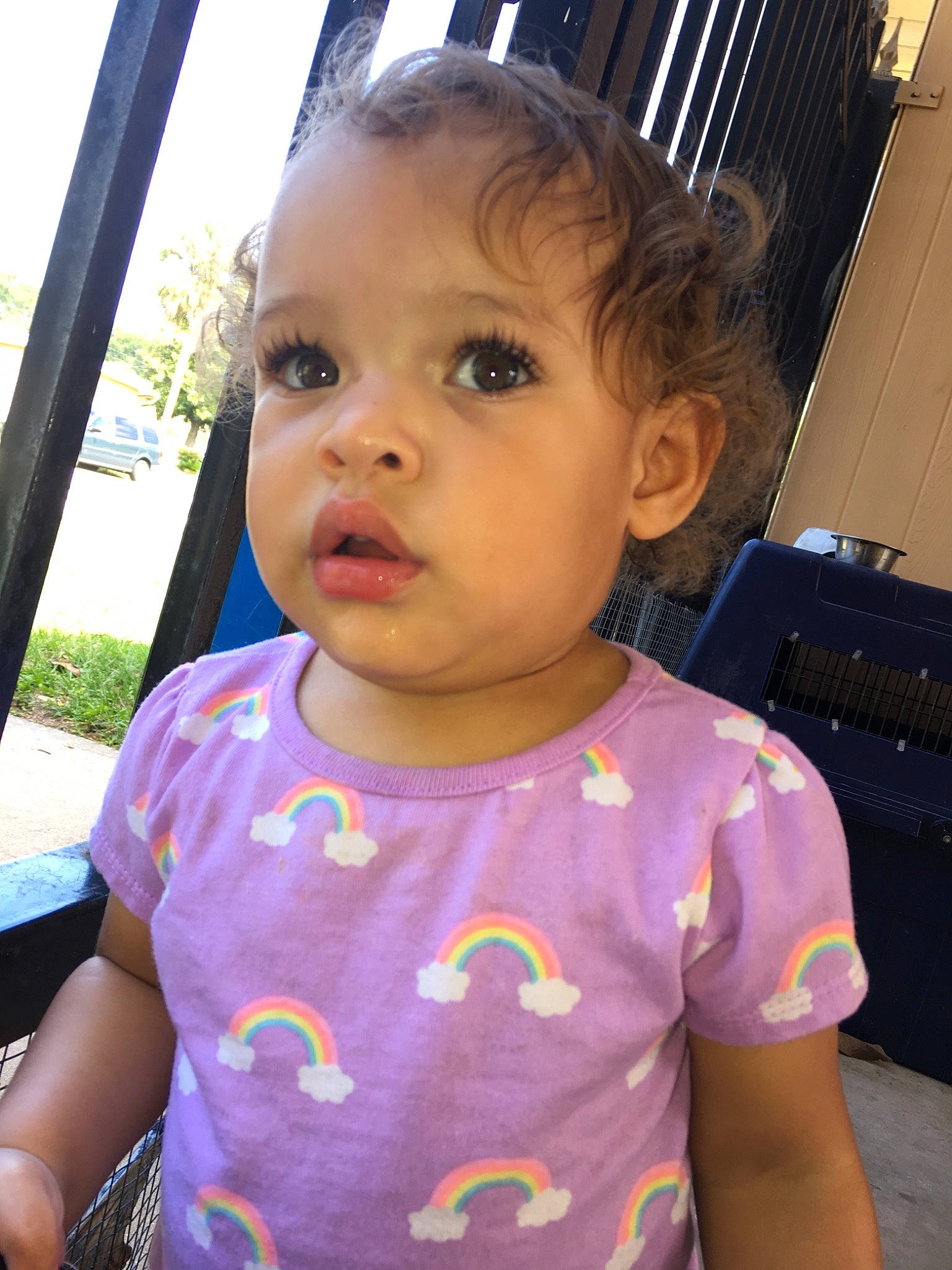 Yasmin is registered to the contest to win money with this photo: baby, cheek, child, chin, ear, eye, face, forehead, head, iris, lip, mouth, neck, nose, person, pink, skin, smile, summer, toddler