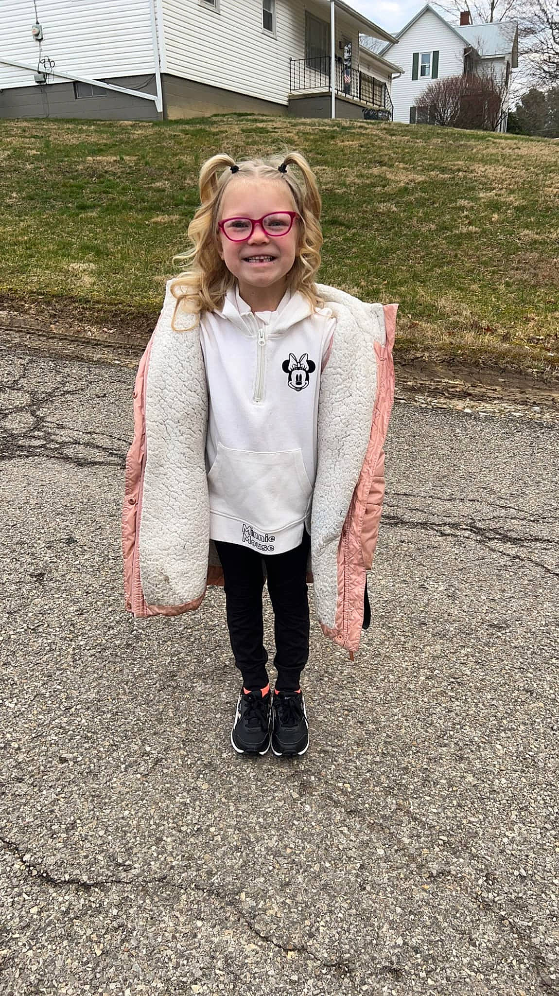 Paisley joined the competition — help win amazing prizes! asphalt, blazer, blond, denim, eye, eyewear, face, formal_wear, grass, hair, happy, head, jewellery, joy, knee, pattern, person, recreation, sleeve, smile