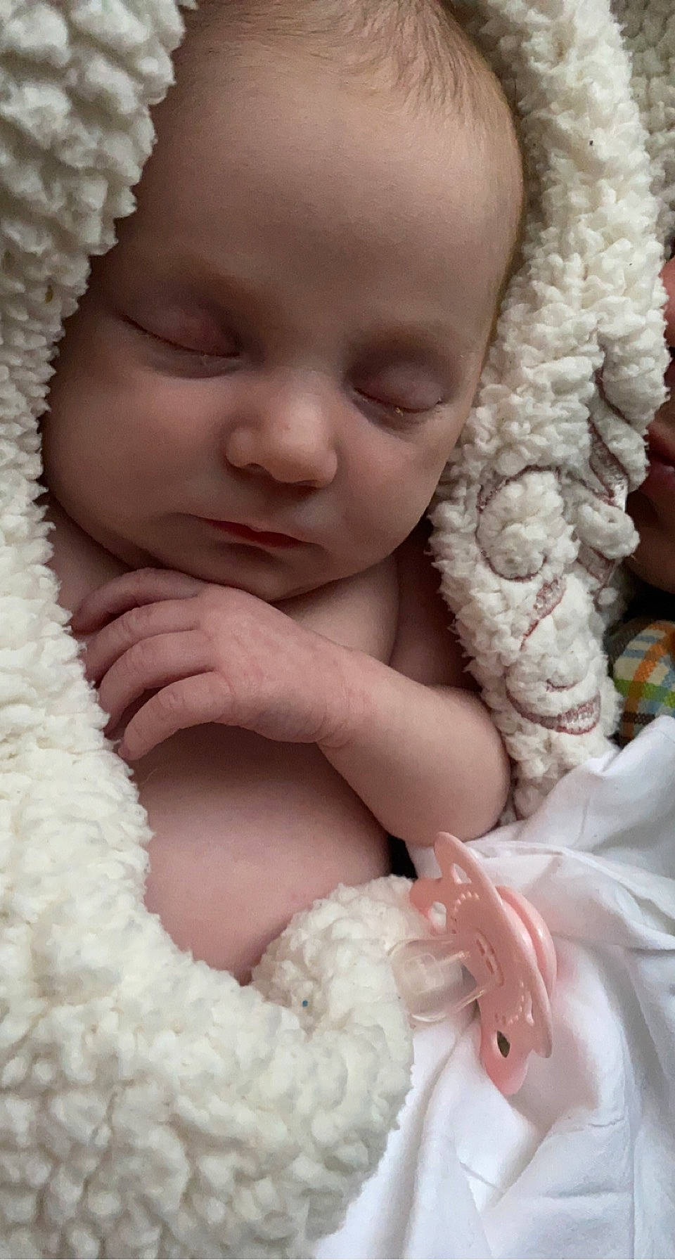 Magnolia joined the competition — help win amazing prizes! baby, baby_sleeping, baby_toddler_clothing, cheek, chin, comfort, eyebrow, finger, gesture, happy, headgear, iris, lip, mouth, nose, person, photograph, pink, skin, textile