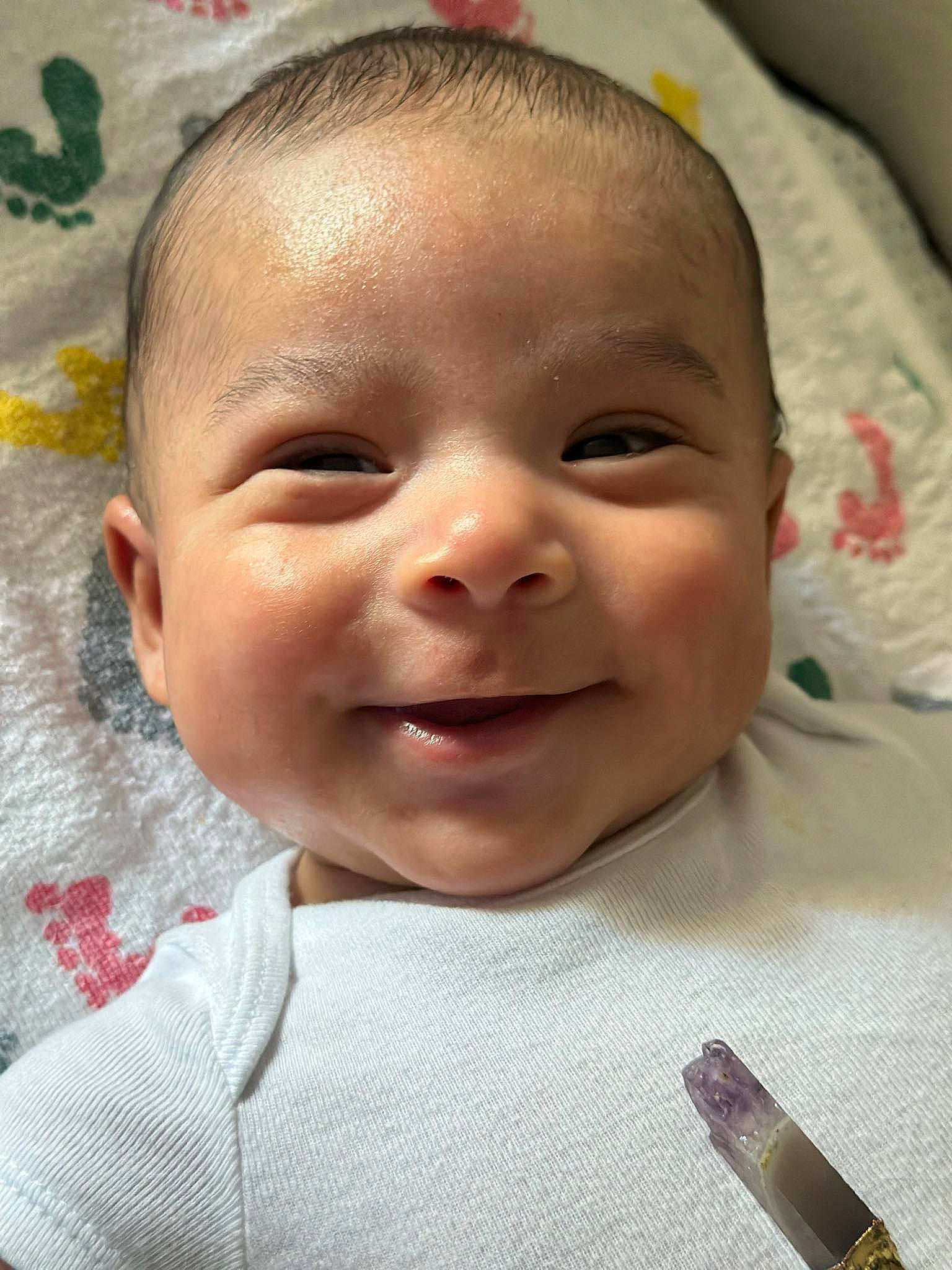 Marcos A Morales Jr is registered to the contest to win money with this photo: baby, baby_laughing, baby_products, baby_toddler_clothing, cheek, child, close_up, eye, eyelash, fun, happy, head, iris, joy, lip, mouth, nose, person, skin, sleeve