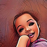 Ce'Ona is registered to the contest to win money with this photo: arm, background, cartoon_style, casual, cheerful, child, colorful, digital_art, expression, eyebrows, face, happy, illustration, person, portrait, short_hair, smiling, texture, tshirt, young