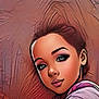 Ce'Ona is registered to the contest to win money with this photo: animated_style, artwork, background, cartoon, clothing, digital_art, drawing, expression, eyebrows, face, female, girl, hair, illustration, lips, portrait, skin, stylized, texture, young