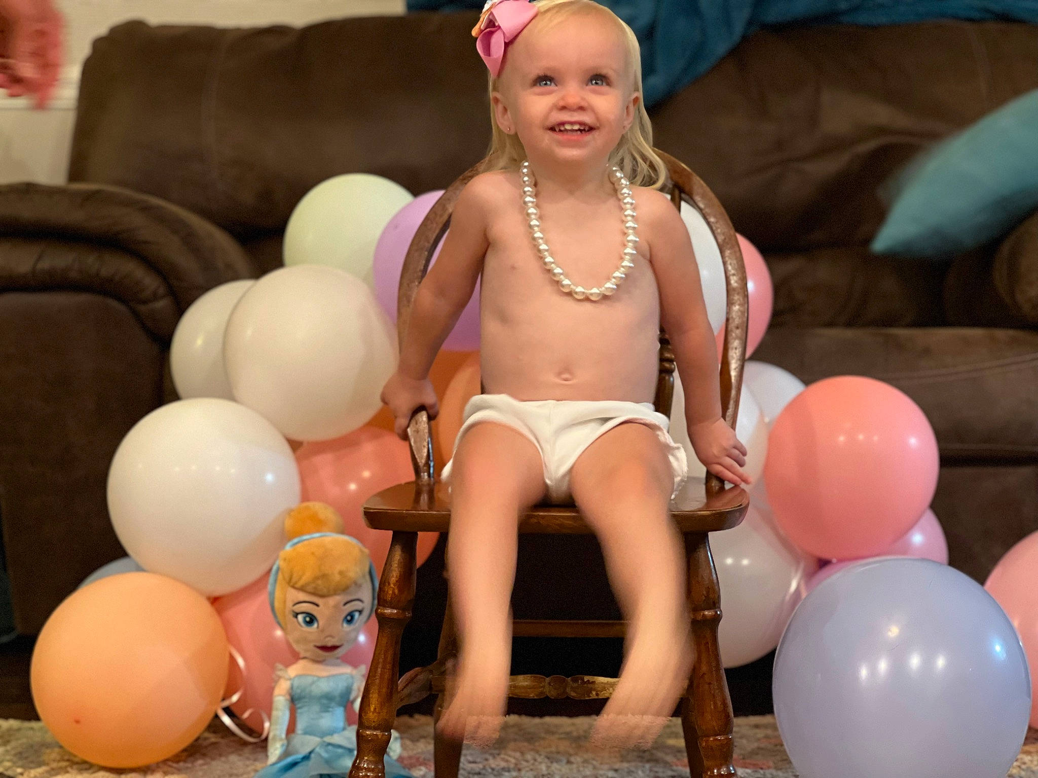 Kinsley joined the competition — help win amazing prizes! balloon, blue, fun, hairstyle, happy, headgear, human_body, joint, joy, leg, leisure, mammal, organ, party_supply, person, photograph, pink, skin, summer, thigh