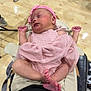 Raelynn joined the competition — help win amazing prizes! baby, sleeping, pink_dress, headband, indoor, wooden_floor, chair, footwear, sneaker, legs, person, infant, toddler, candid, resting, cute, child, soft_lighting, comfortable, holding