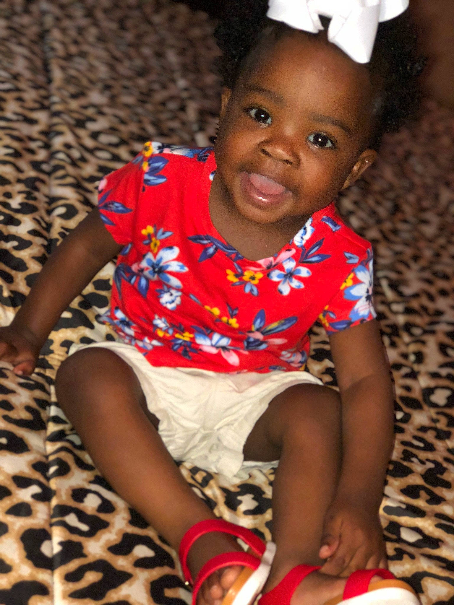 Haylee joined the competition — help win amazing prizes! adaptation, baby_toddler_clothing, cheek, child, child_model, leg, person, sitting, skin, smile, thigh, toddler