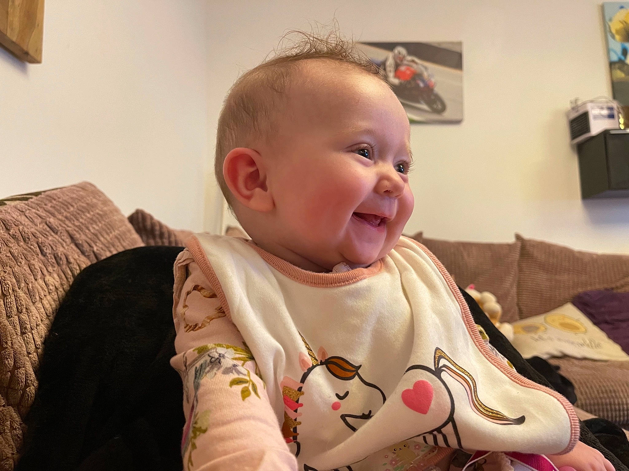 Theodora joined the competition — help win amazing prizes! arm, baby, baby_laughing, baby_toddler_clothing, cheek, chin, comfort, eyebrow, finger, happy, human_body, iris, lip, mouth, nose, person, picture_frame, skin, sleeve, smile