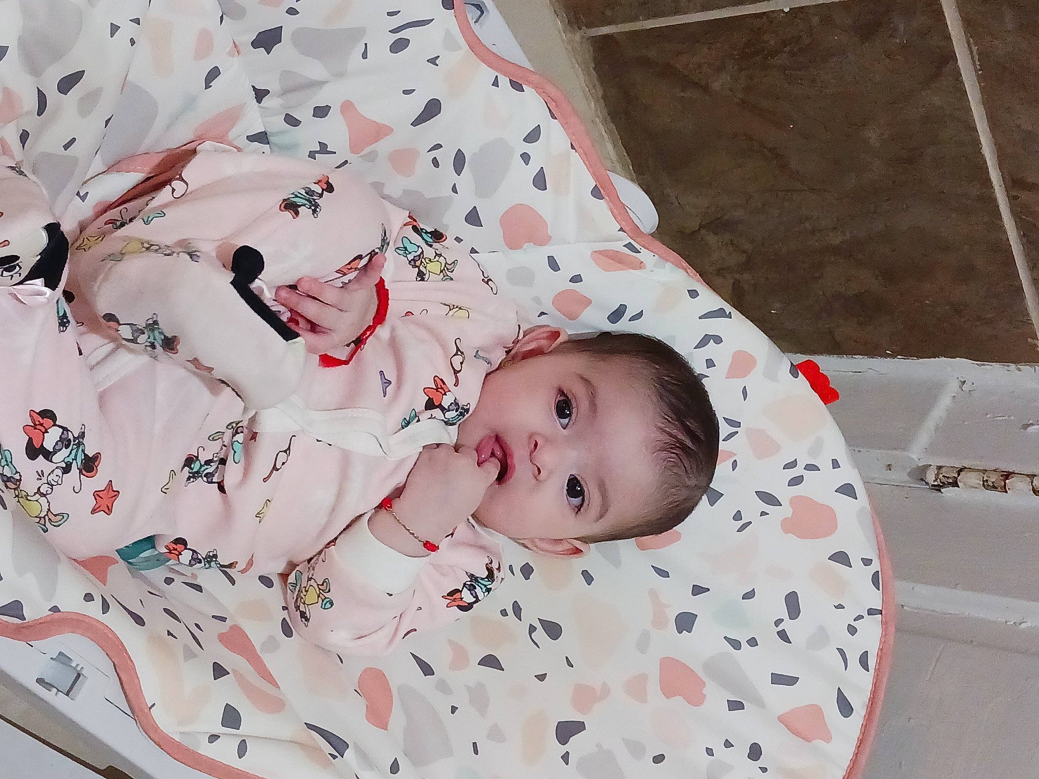 Itzel is registered to the contest to win money with this photo: baby, baby_products, baby_safety, baby_toddler_clothing, bedding, bedtime, carmine, cheek, child, comfort, linens, pattern, person, pink, room, skin, sleep, sleeve, textile, toddler