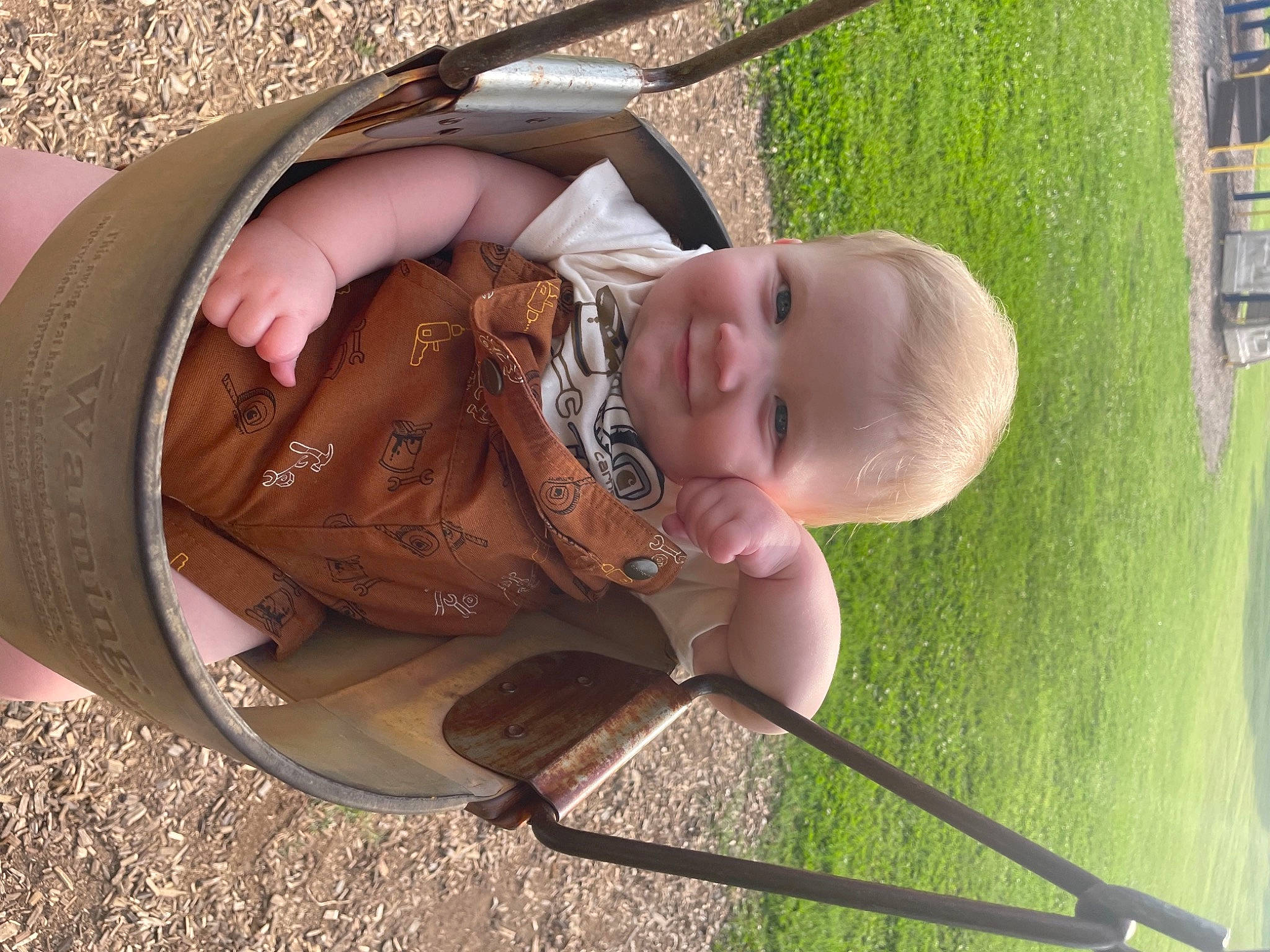 Lewis is registered to the contest to win money with this photo: baby, baby_toddler_clothing, child, finger, fun, grass, grass_family, hand, hat, human_body, joy, leaf, mouth, nose, person, plant, skin, smile, summer, toddler