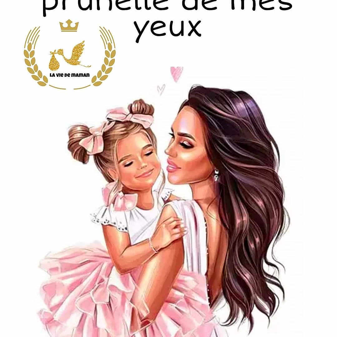 Anaëlle a rejoint le concours — aidez-le/la à gagner de superbes lots ! beauty, day_dress, dress, event, facial_expression, fashion_design, fictional_character, font, formal_wear, fun, gesture, hair, hairstyle, happy, illustration, magenta, pattern, product, sleeve, smile