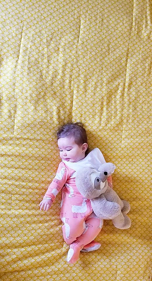 Lorena is registered to the contest to win money with this photo: baby, child, person, pink, stuffed_toy, teddy_bear, toddler, toy