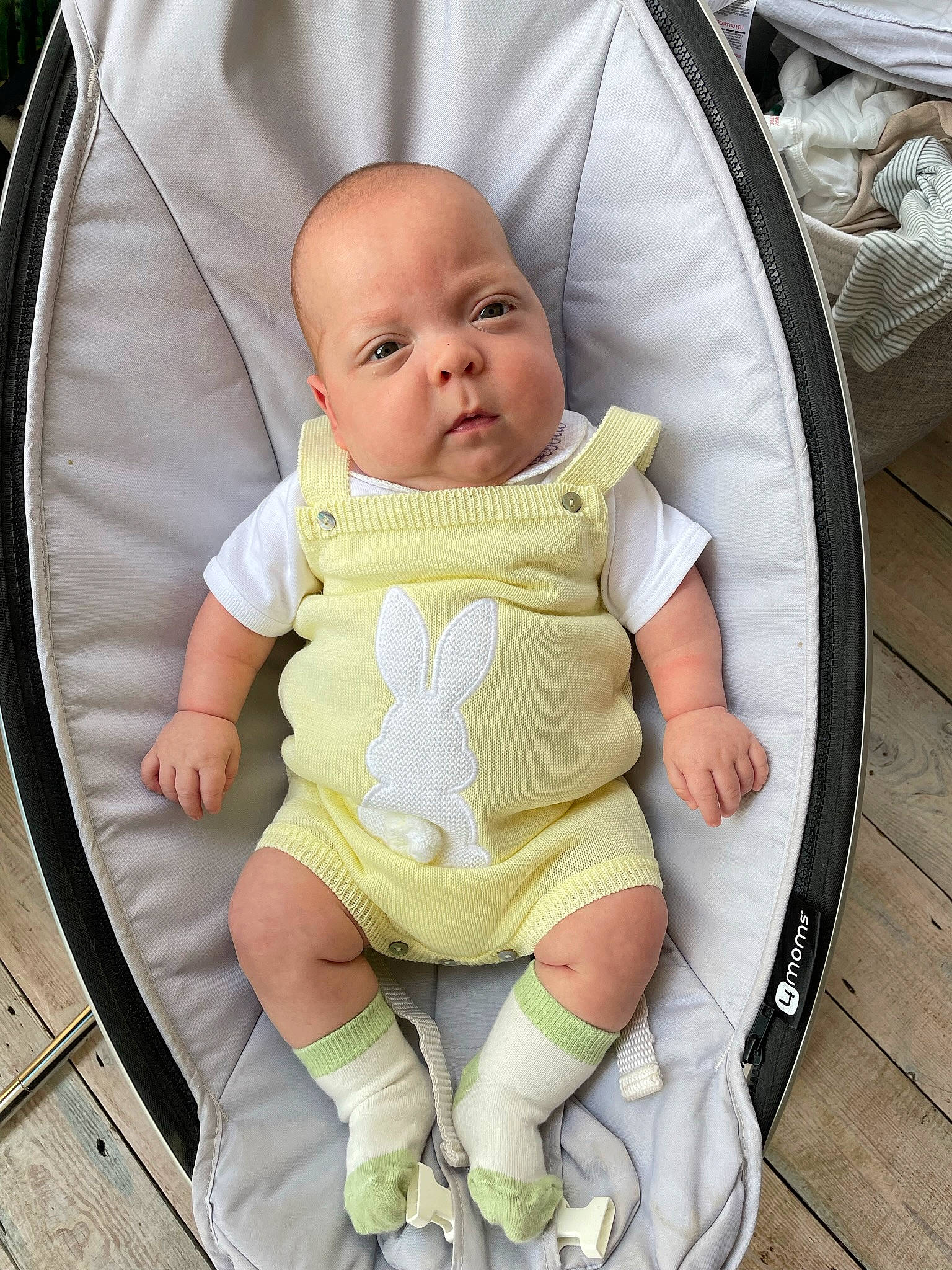Apollo joined the competition — help win amazing prizes! baby, baby_carriage, baby_products, baby_safety, baby_toddler_clothing, chair, child, comfort, fashion_accessory, human_leg, knee, pattern, person, photograph, product, sitting, sock, thigh, toddler, vacation
