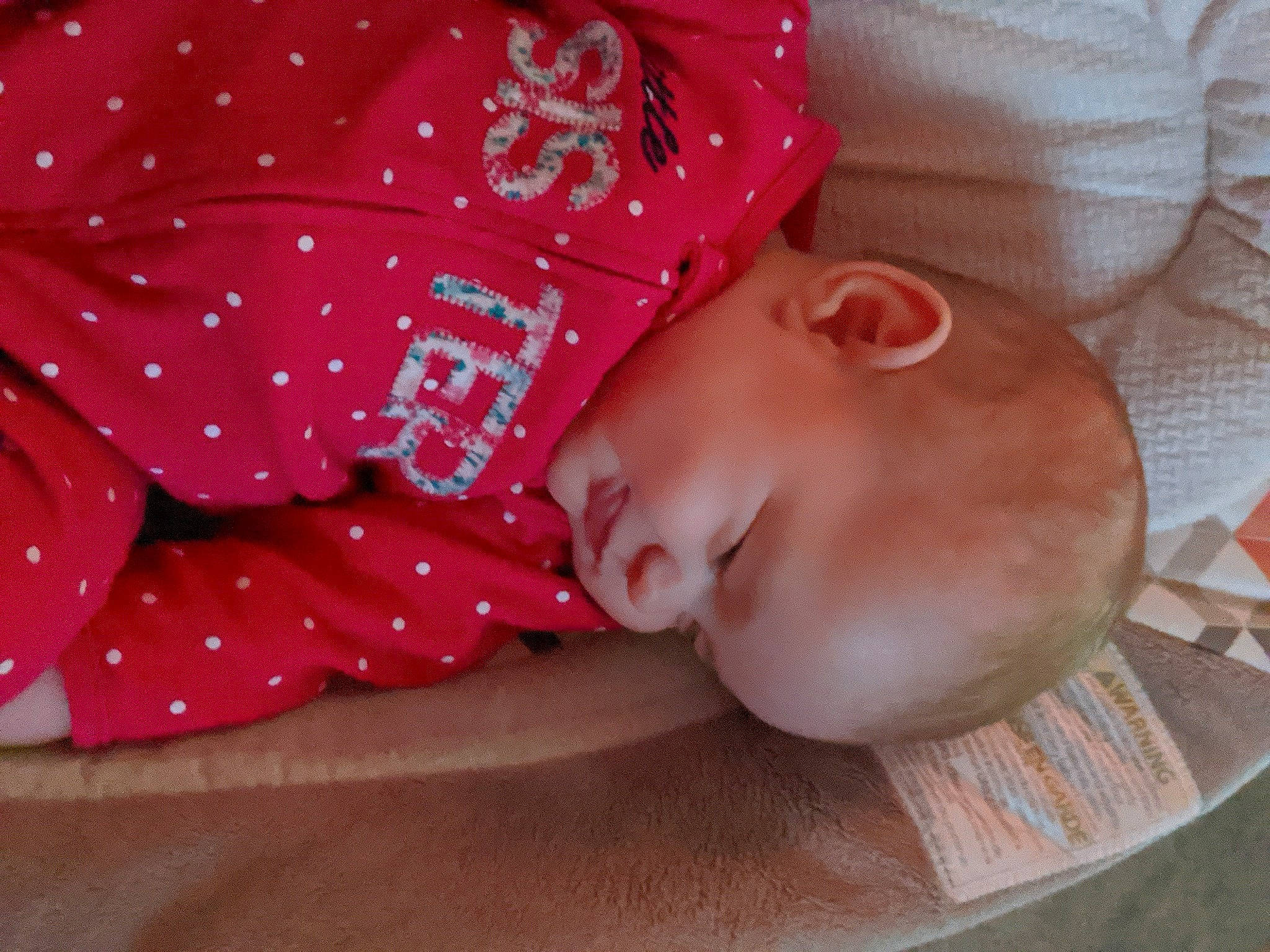 Astrid joined the competition — help win amazing prizes! baby, bedtime, cheek, child, person, pink, skin, sleep, toddler