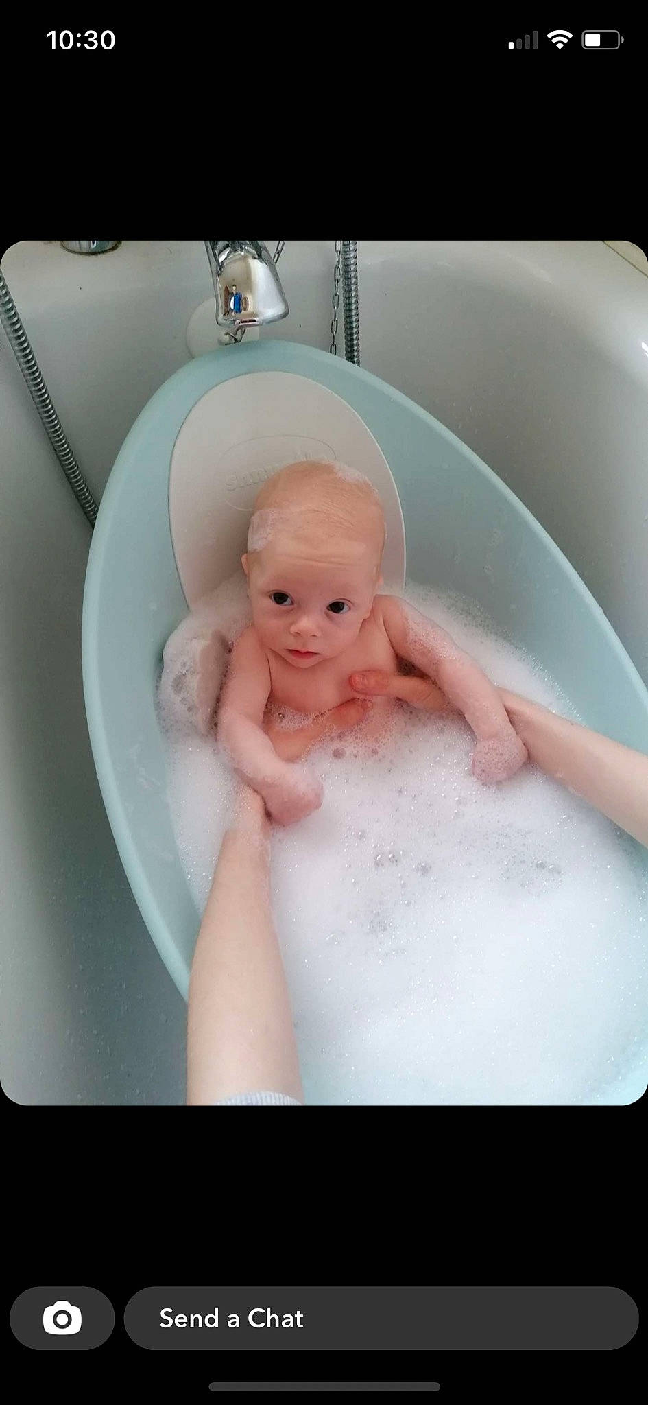Seth joined the competition — help win amazing prizes! baby, baby_products, bathing, bathroom, bathroom_sink, chest, circle, dishware, eyebrow, fluid, hair, jaw, linens, nail, person, plumbing, plumbing_fixture, smile, stomach, tap