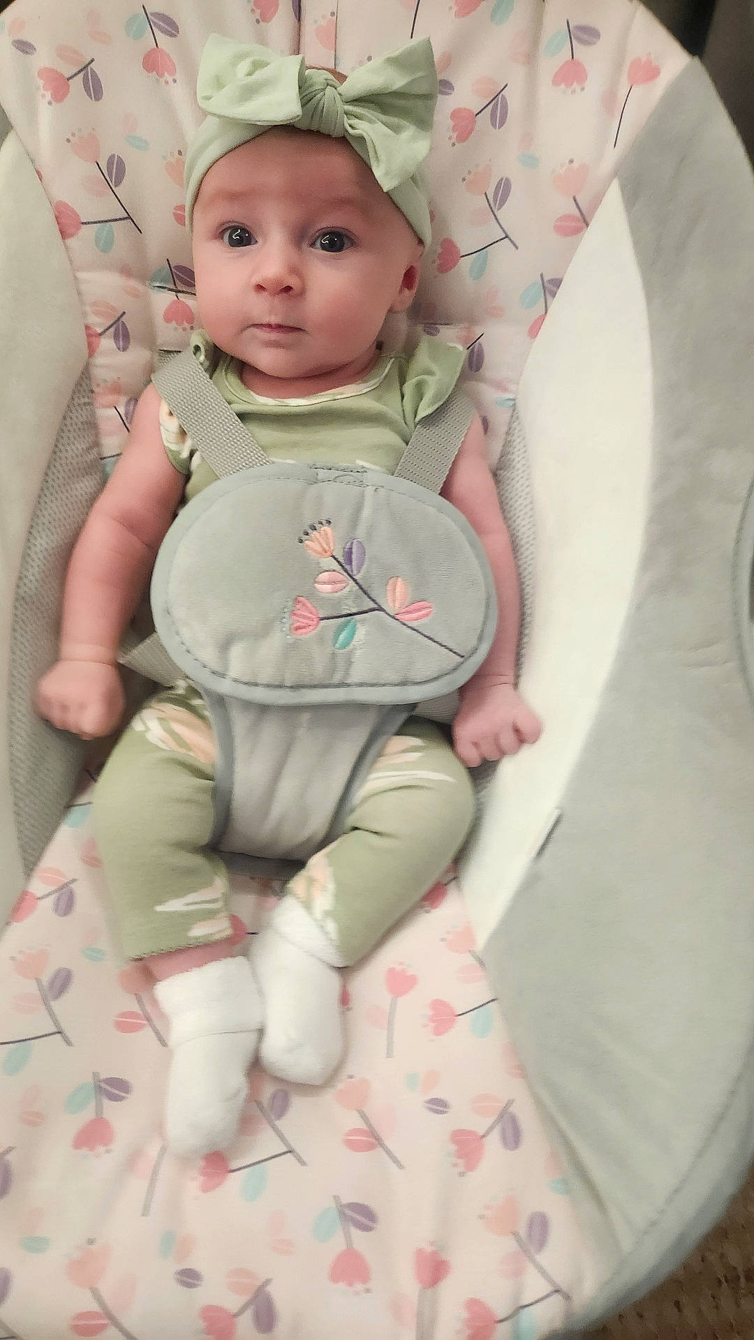 Rylie is registered to the contest to win money with this photo: baby, bed, bonnet, clothing, costume, couch, cradle, crib, cushion, face, furniture, hat, head, homedecor, infantbed, newborn, person, photography, portrait, toy