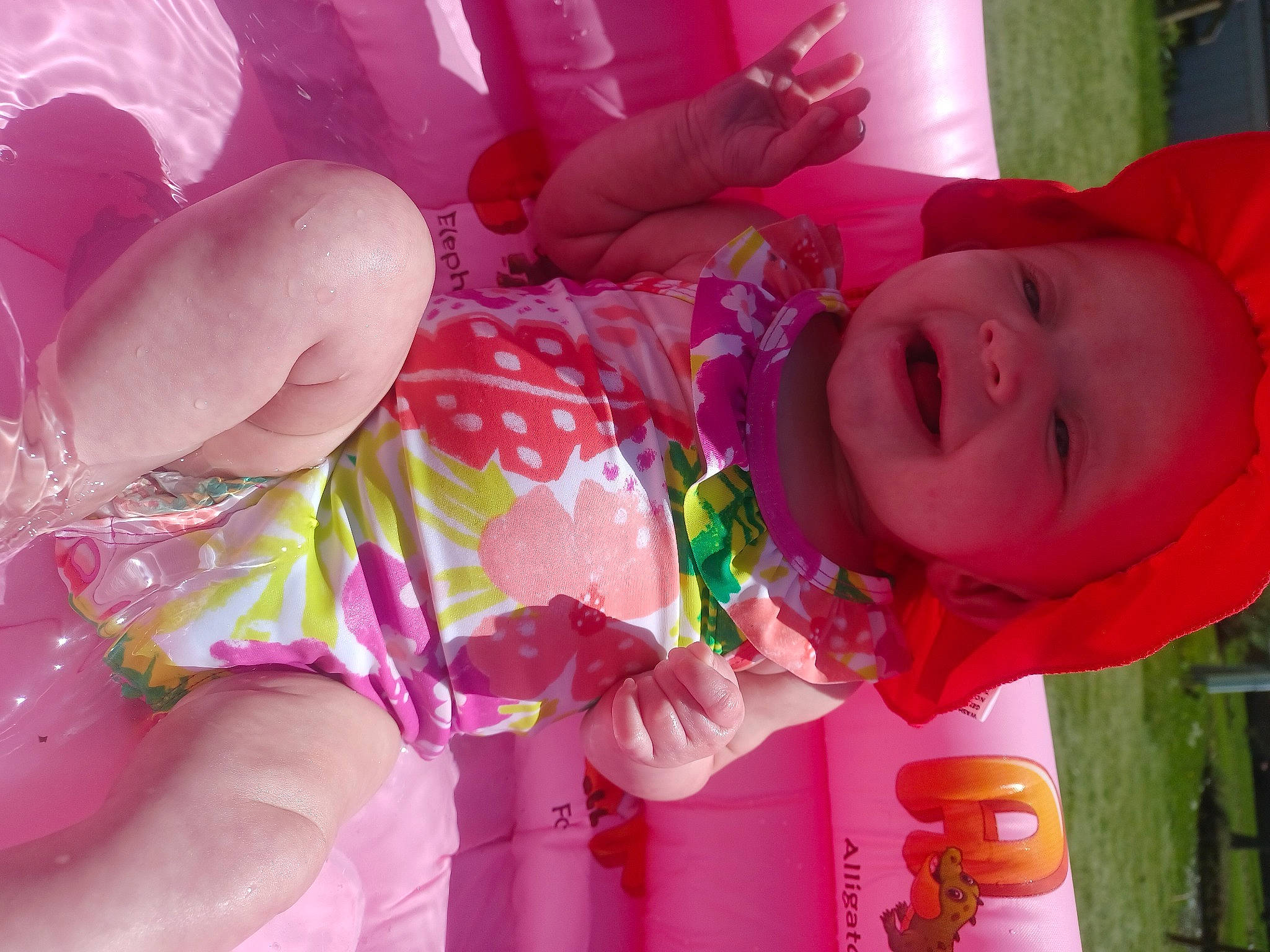 Savannah joined the competition — help win amazing prizes! baby, baby_toddler_clothing, cheek, child, eye, facial_expression, fun, happy, head, human_body, magenta, mouth, nose, person, pink, skin, smile, textile, toddler, toy