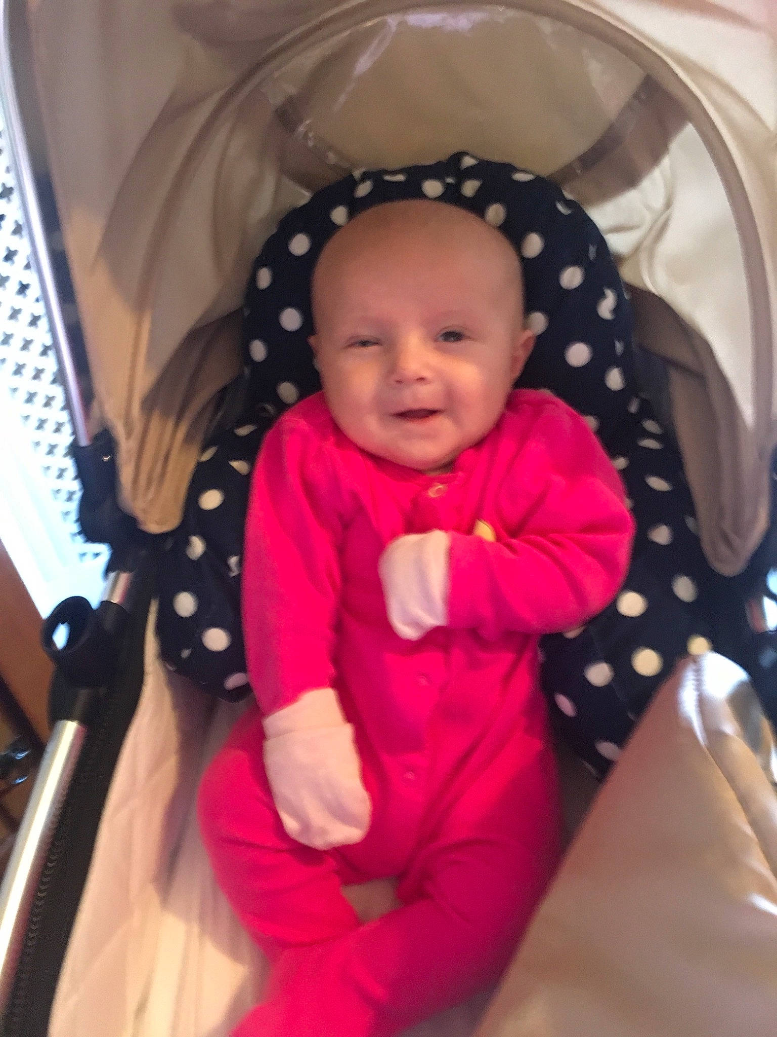 Lilly-rose joined the competition — help win amazing prizes! baby, baby_carriage, baby_products, child, eye, iris, person, pink, product, skin, toddler