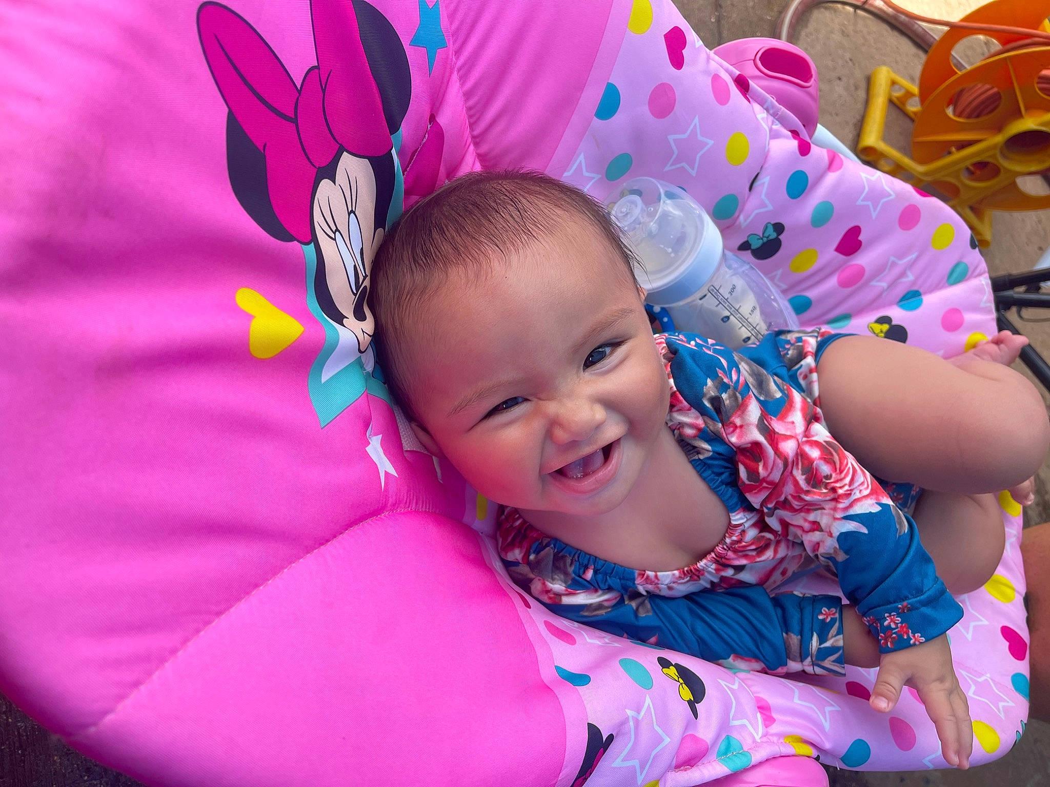 Kailani-khayzlee joined the competition — help win amazing prizes! baby, baby_toddler_clothing, child, event, fashion_accessory, fun, grass, happy, leisure, magenta, party_supply, person, petal, pink, playing_with_kids, purple, recreation, sitting, smile, toddler