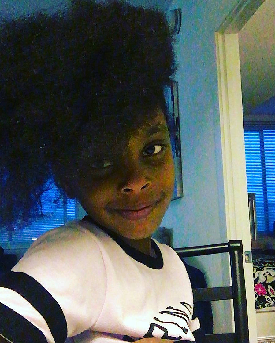 Cherish is registered to the contest to win money with this photo: afro, black_hair, cool, forehead, hair, hairstyle, person, s_curl, selfie, smile