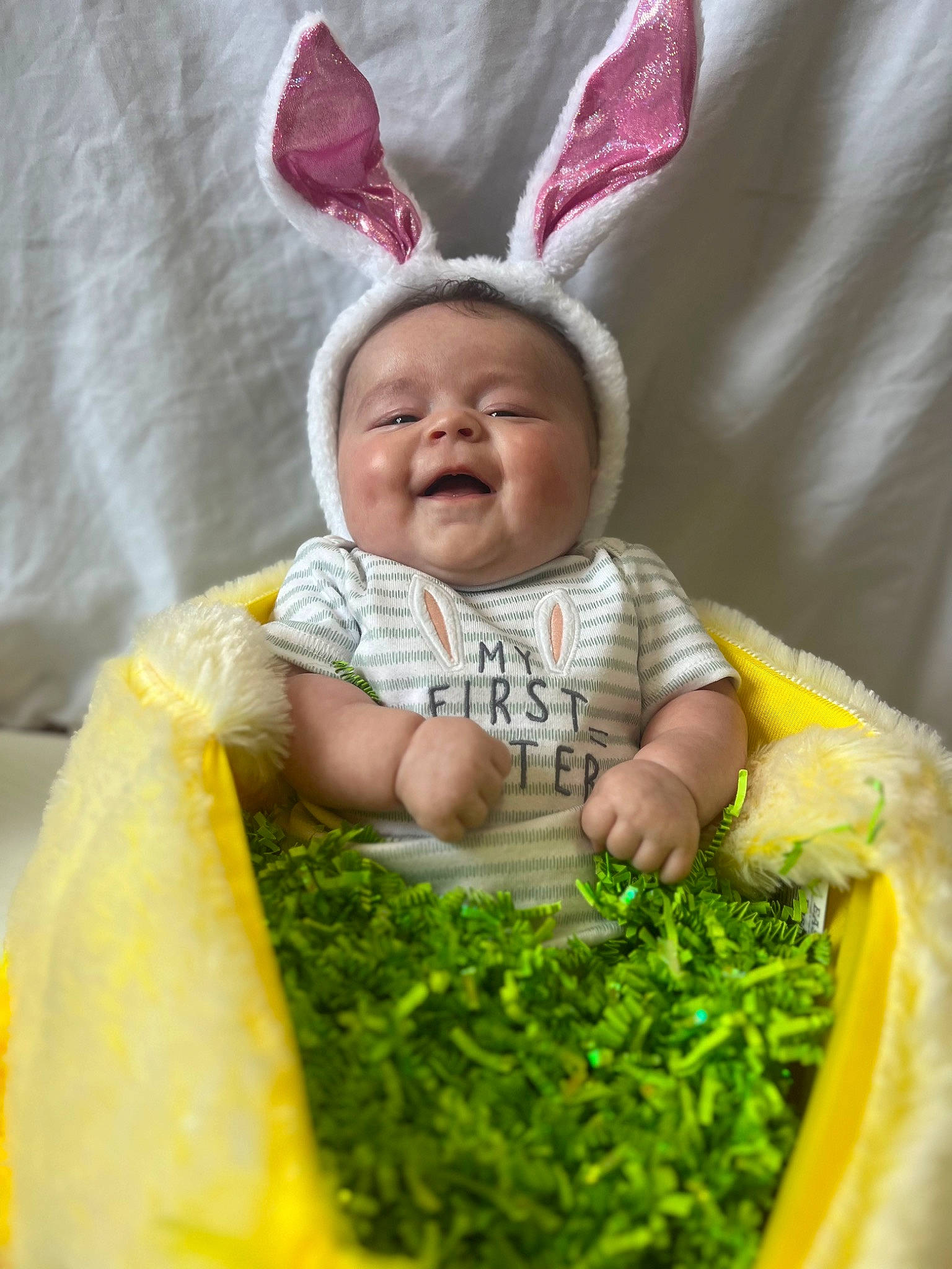 Brooklynn is registered to the contest to win money with this photo: antler, baby, baby_toddler_clothing, child, costume_hat, easter_bunny, event, fashion_accessory, fawn, fun, fur, grass, happy, hat, headgear, holiday, people_in_nature, person, smile, textile