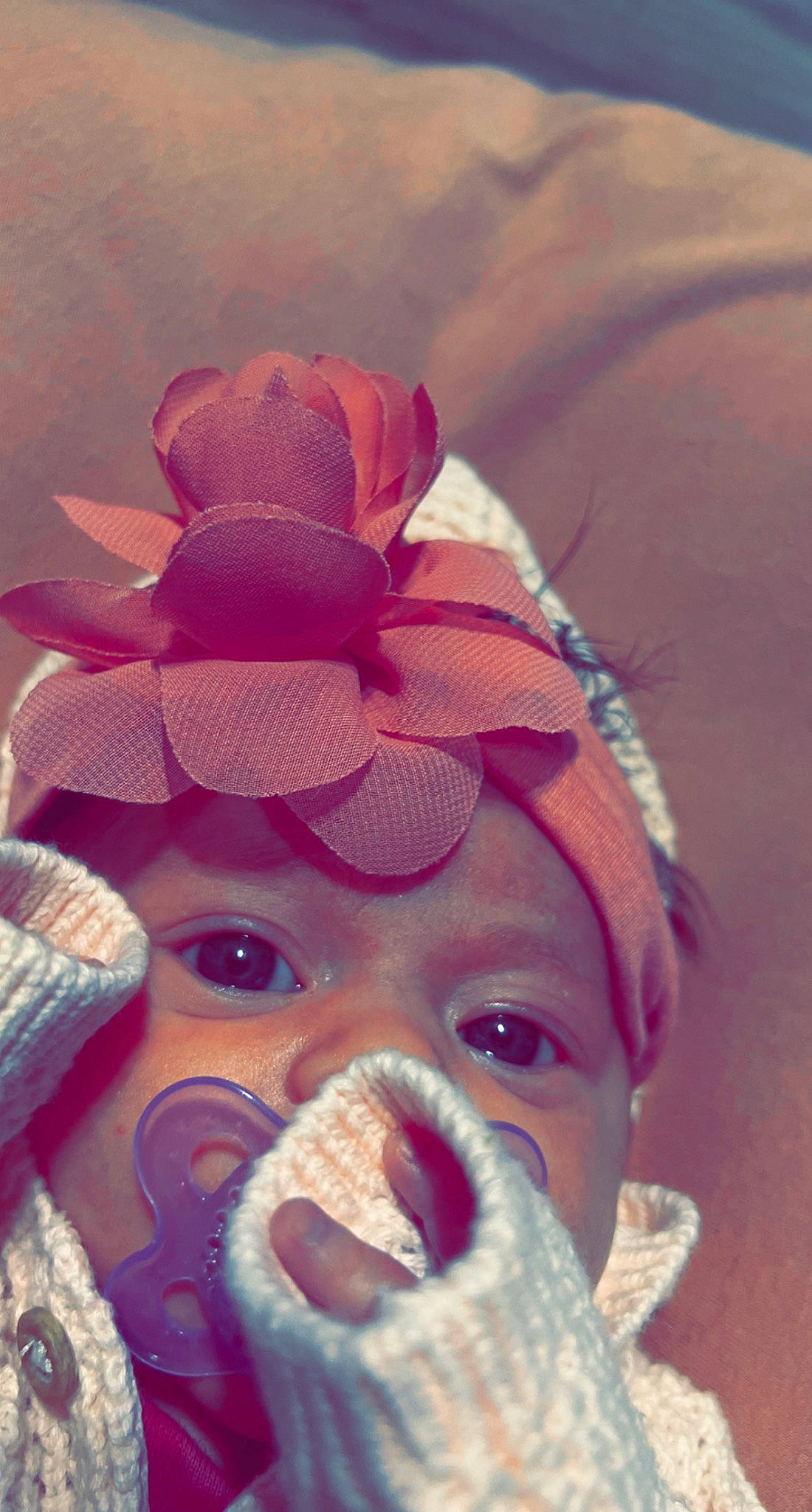 Brooklynn is registered to the contest to win money with this photo: baby, beanie, cap, child, eyelash, eyewear, fashion_accessory, fur, hair_accessory, happy, knit_cap, lip, magenta, peach, person, petal, pink, portrait_photography, selfie