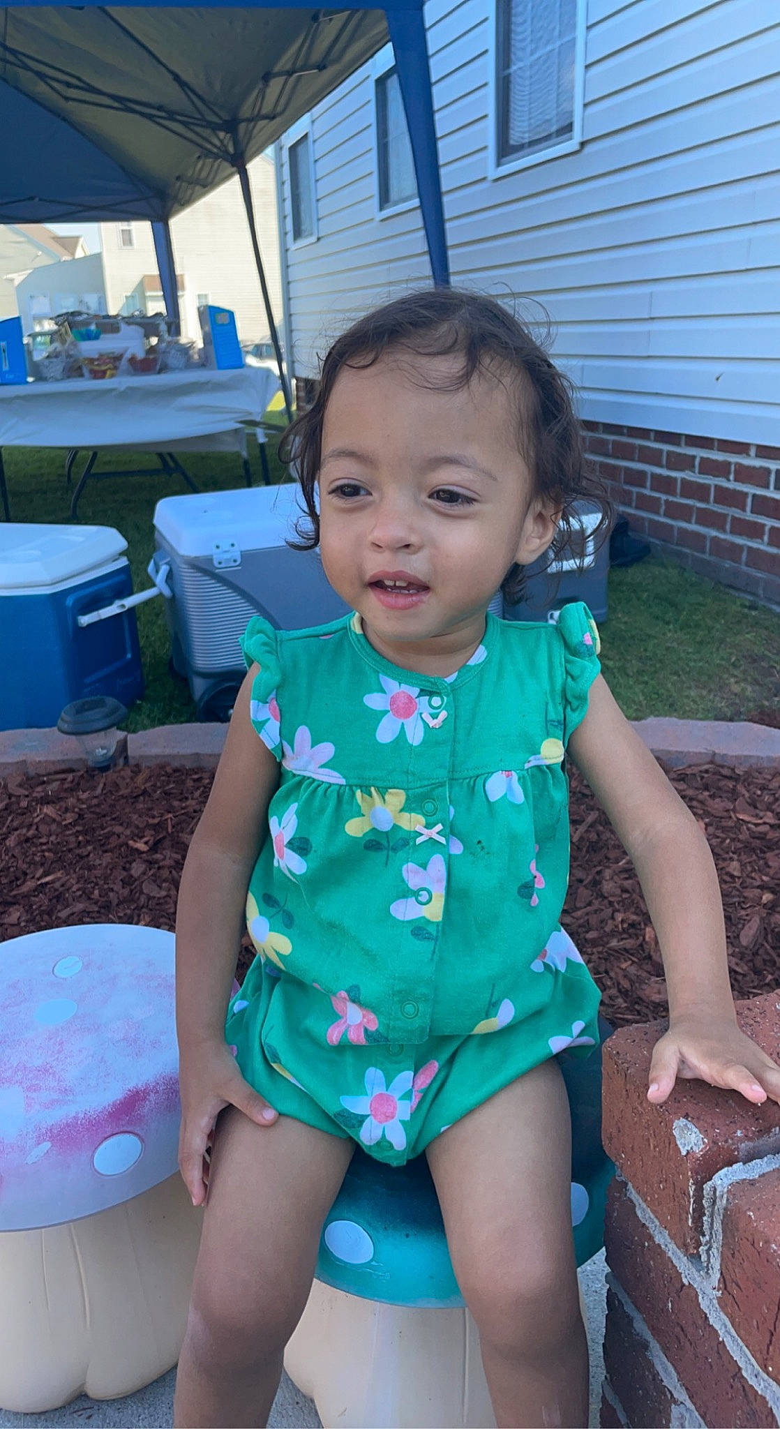 Rhema joined the competition — help win amazing prizes! baby, baby_toddler_clothing, blue, child, fun, grass, happy, head, human_leg, iris, leisure, one_piece_swimsuit, person, plant, recreation, skin, summer, swimwear, thigh, toddler