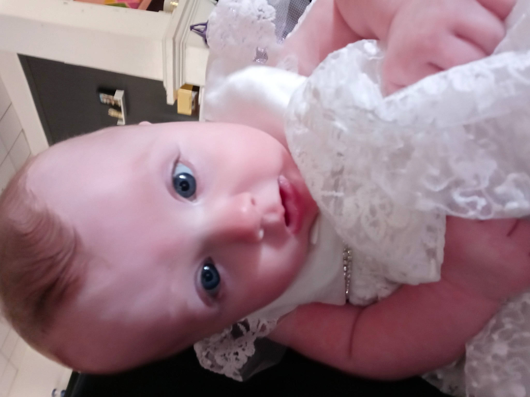 Baylee joined the competition — help win amazing prizes! baby, baby_toddler_clothing, cheek, child, clothing, dress, embellishment, eye, eyebrow, eyelash, hairstyle, happy, headgear, headpiece, iris, lip, nose, person, pink, skin