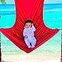 Nami a rejoint le concours — aidez-le/la à gagner de superbes lots ! baby, beach, blue_sky, clothing, cute, hammock, holiday, infant, nature, ocean, outdoor, palm_trees, portrait, relaxation, sand, summer, sunlight, tropical, vacation, water