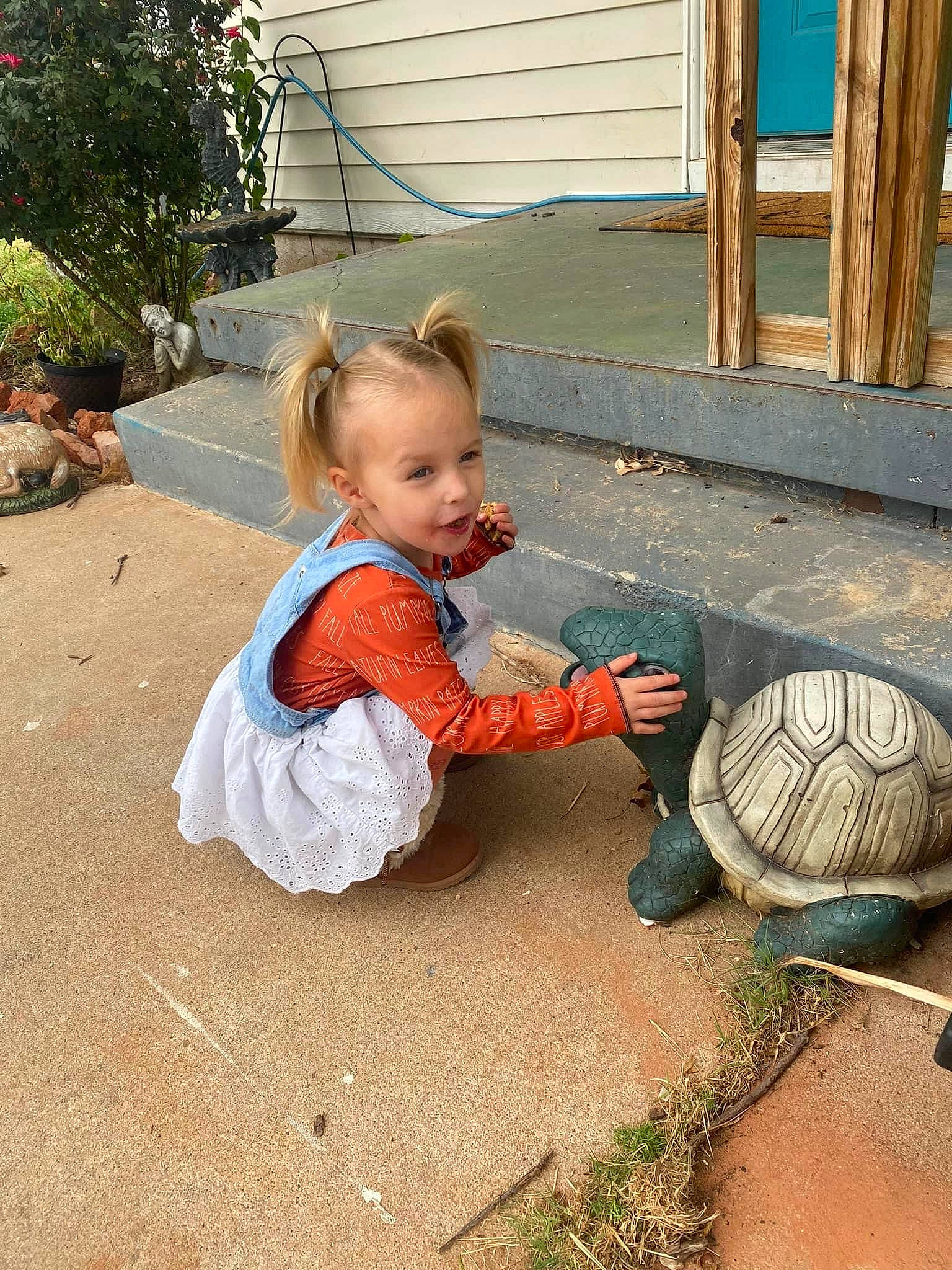 Leti joined the competition — help win amazing prizes! ball, bench, child, flooring, fun, garden, grass, hat, landscape, leisure, outdoor_furniture, people_in_nature, person, plant, play, sitting, soil, toddler, tree, wood