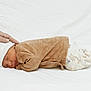 Sasha participe au concours pour gagner de l'argent avec cette photo : newborn, baby, sleeping, hand, white_hat, brown_jacket, blanket, soft, cozy, infant, toddler, bed, rest, peaceful, cute, portrait, child, clothing, human, skin