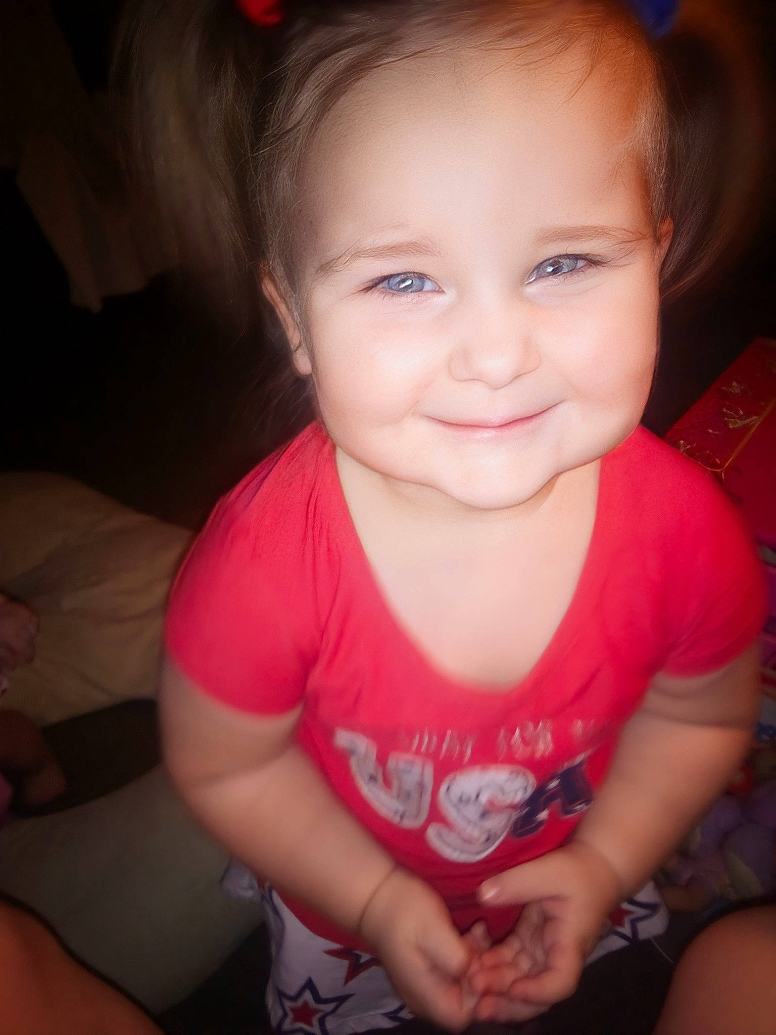 Gabriella is registered to the contest to win money with this photo: arm, cheek, ear, eye, eyebrow, flash_photography, forehead, hair, head, human_body, jaw, joy, lip, mouth, muscle, neck, nose, person, shoulder, skin