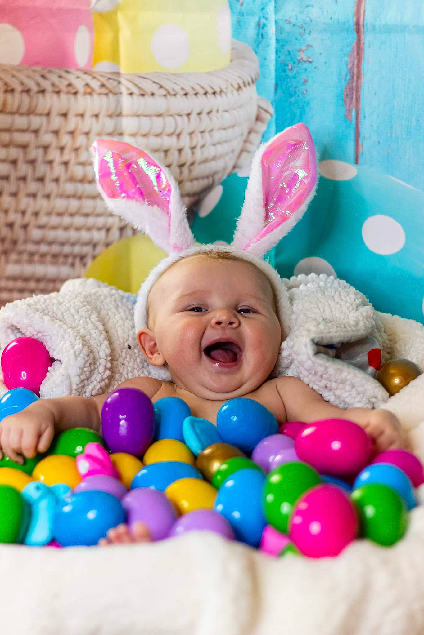 Averie is registered to the contest to win money with this photo: baby, baby_products, baby_toys, ball_pit, child, confectionery, easter, event, fun, happy, leisure, party, party_supply, person, play, room, smile, sweetness, textile, toddler
