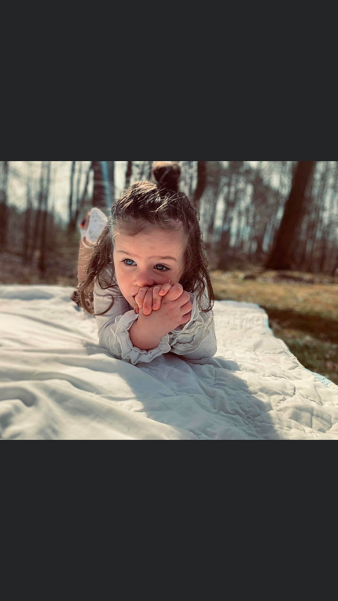 Remmi joined the competition — help win amazing prizes! blond, brown_hair, child, comfort, eye, flash_photography, fun, fur, grass, happy, landscape, lip, people_in_nature, person, portrait, portrait_photography, sitting, toddler, tree, winter