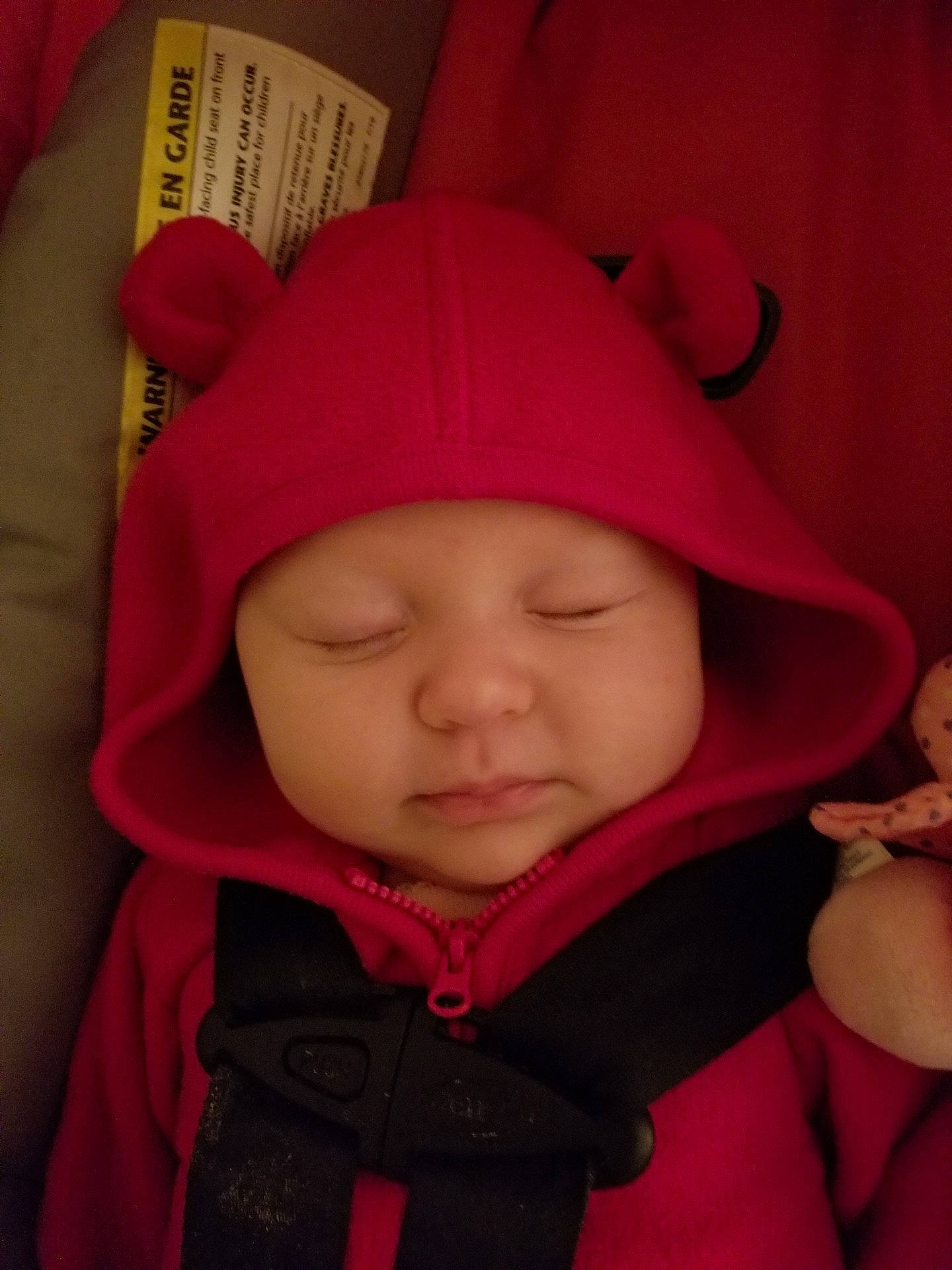 Macie joined the competition — help win amazing prizes! beanie, bonnet, cap, cheek, child, eye, girl, hat, headgear, headwear, infant, knit_cap, lip, nose, person, pink, product, red, skin, smile