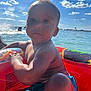 Maëylan a rejoint le concours — aidez-le/la à gagner de superbes lots ! baby, beach, child, clouds, cute, float, fun, happy, inflatable, ocean, outdoor, portrait, relaxation, sky, summer, sunlight, sunshine, swimwear, vacation, water