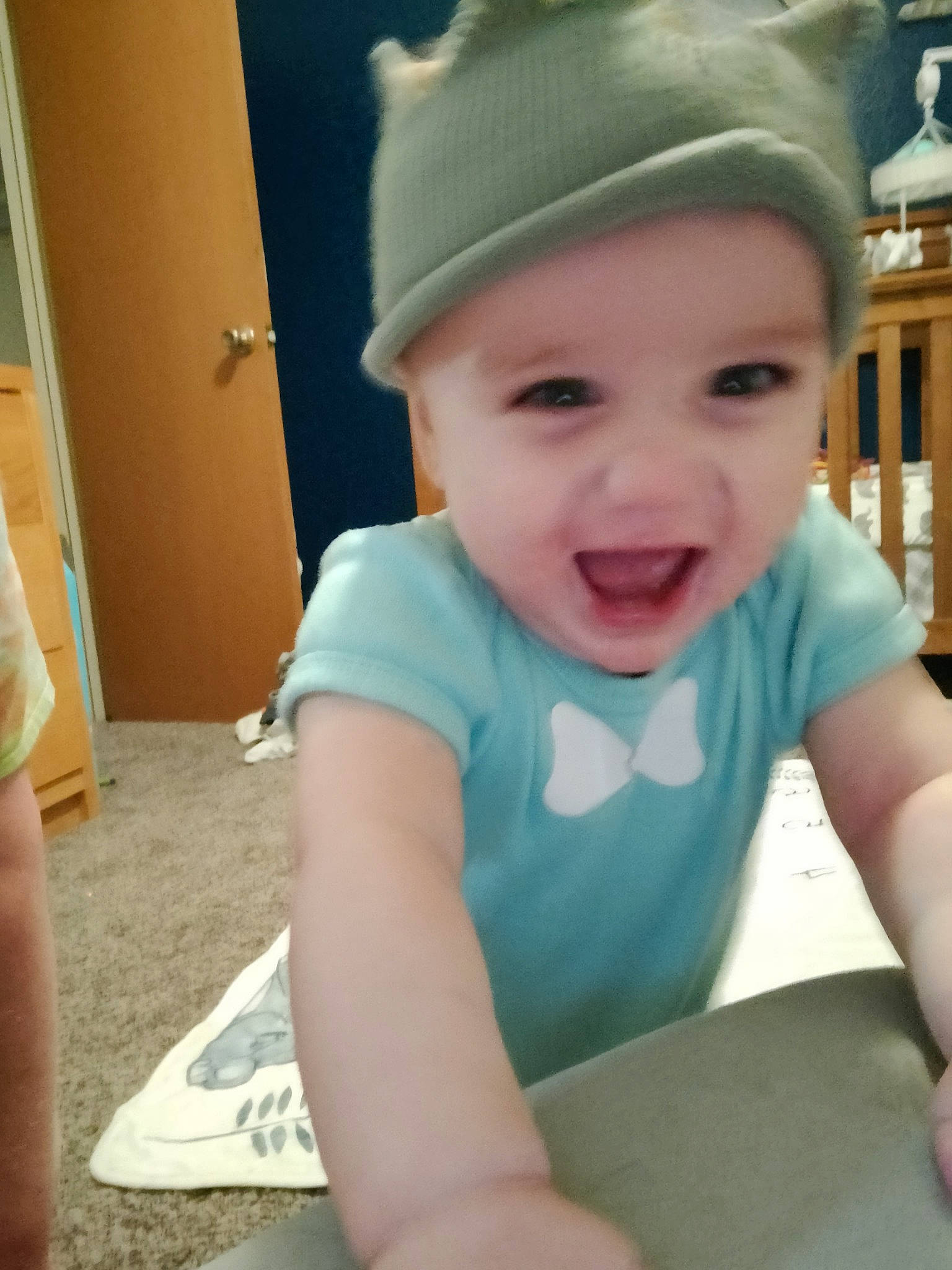 Izac joined the competition — help win amazing prizes! baby, baby_toddler_clothing, cap, cheek, child, chin, cool, electric_blue, eye, fun, happy, headwear, mouth, neck, nose, person, skin, sleeve, smile, t_shirt